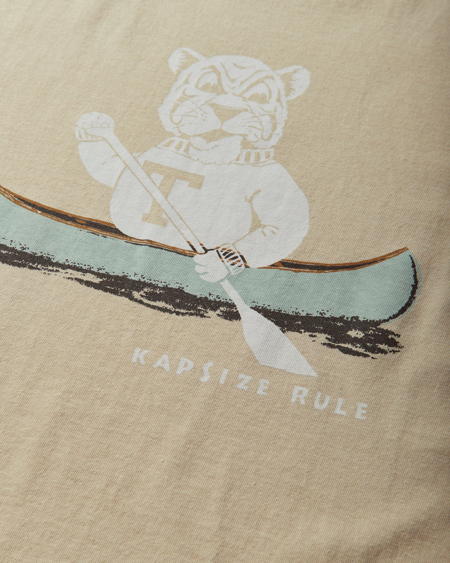KAPITAL 20/-Jersey Ringer T ("T" Tiger) Beige T-Shirts Shortsleeve K2509SC062 BEIGE