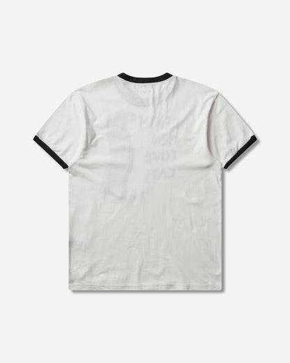 KAPITAL 20/-Jersey Ringer T (Denim Men Love Cats Scratch) White T-Shirts Shortsleeve EK-1629SC WHITE