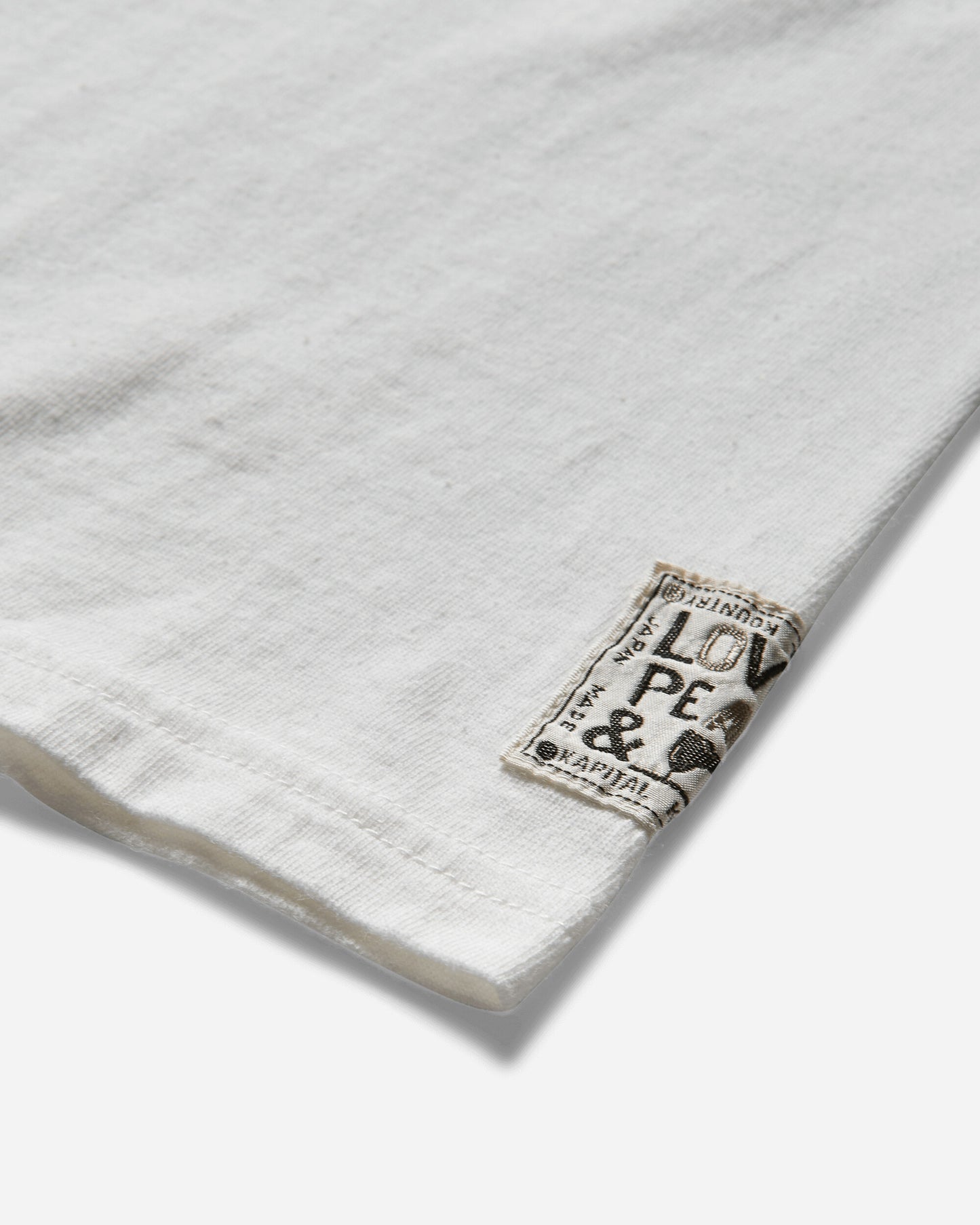 KAPITAL 20/-Jersey Rookie Crew T (Brackets Kap) White T-Shirts Shortsleeve EK-1480SC WHITE