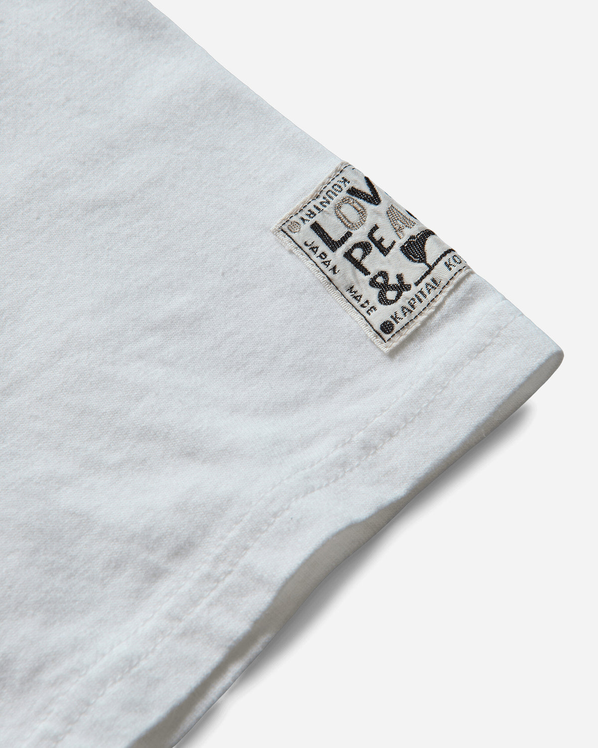 KAPITAL 20 Jersey Crew T Peckish Boro Piece White T-Shirts Shortsleeve K2603SC081 WHITE