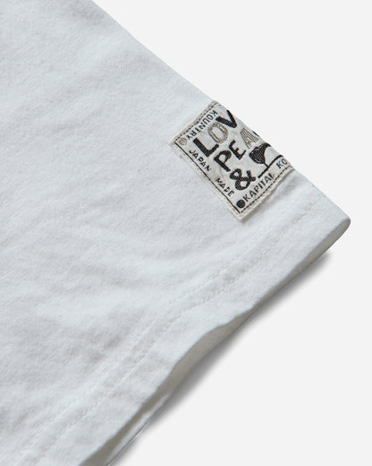 KAPITAL 20 Jersey Crew T Peckish Boro Piece White T-Shirts Shortsleeve K2603SC081 WHITE