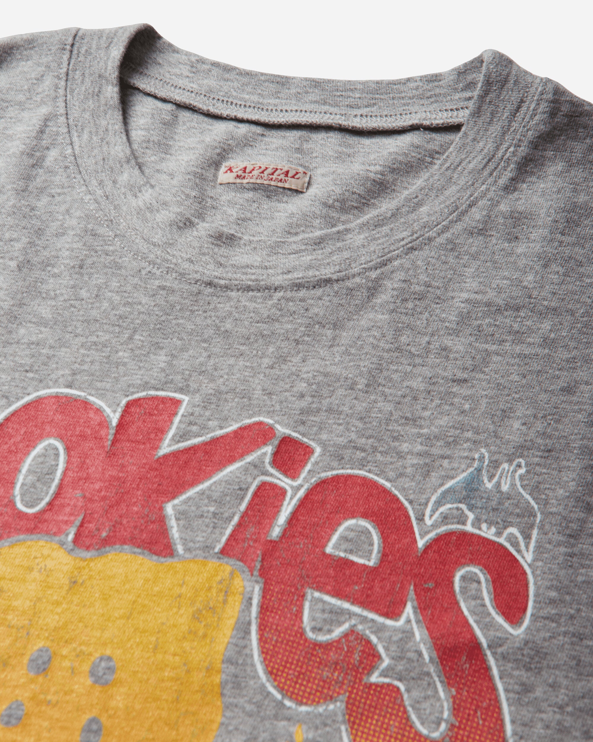 KAPITAL Top Jersey Crew T (Buster Peckish Bowy) Gray T-Shirts Shortsleeve K2504SC163 GRAY