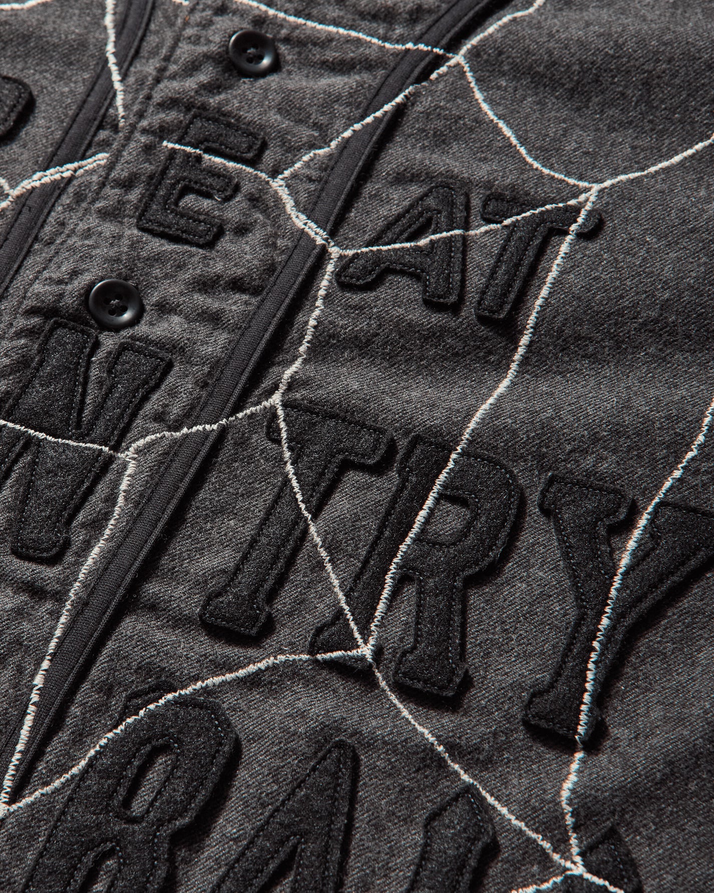 KAPITAL Cotton Wool Great Kountry Baseball Shirt Kountry Dream Catch Remake Dark Gray Shirts Shortsleeve Shirt K2505SS215 DARKGRAY