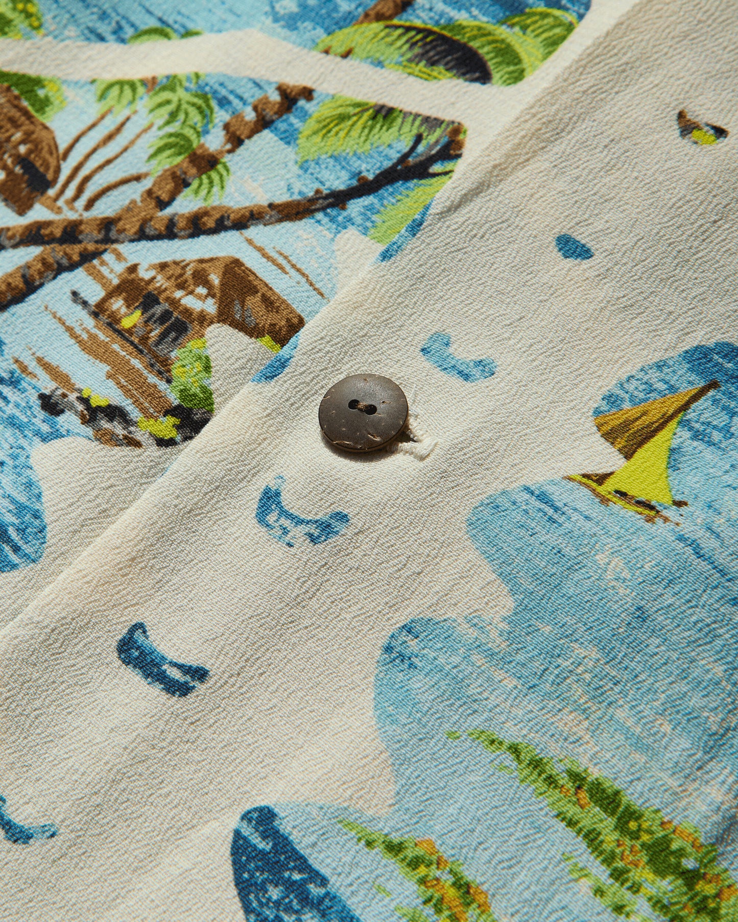 KAPITAL Rayon Kamekameha Bone Aloha Shirt Blue Shirts Shortsleeve Shirt EK-1214SS BLUE