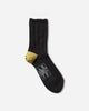 KAPITAL 56 Yarns Ma 1 Rainbowy Happy Heel Socks Black Underwear Socks EK-1582XSA BLACK