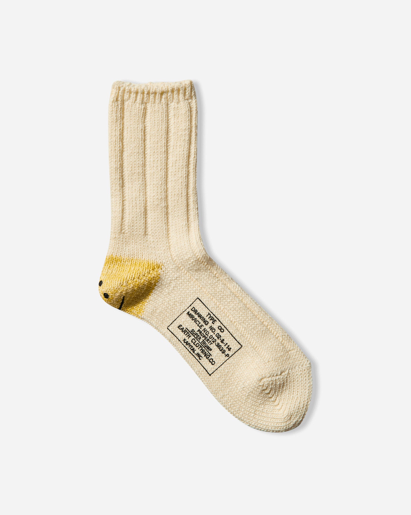 KAPITAL 56 Yarns Ma1 Rainbowy Happy Heel Socks White Underwear Socks EK-1582XS WHITE