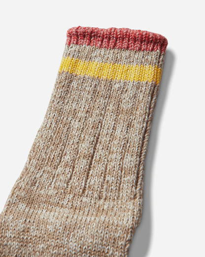 KAPITAL 60 Yarns Ivy Rainbowy Happy Heel-Hold Socks Beige - Pink Underwear Socks K2504XS534 BEIGEXPINK