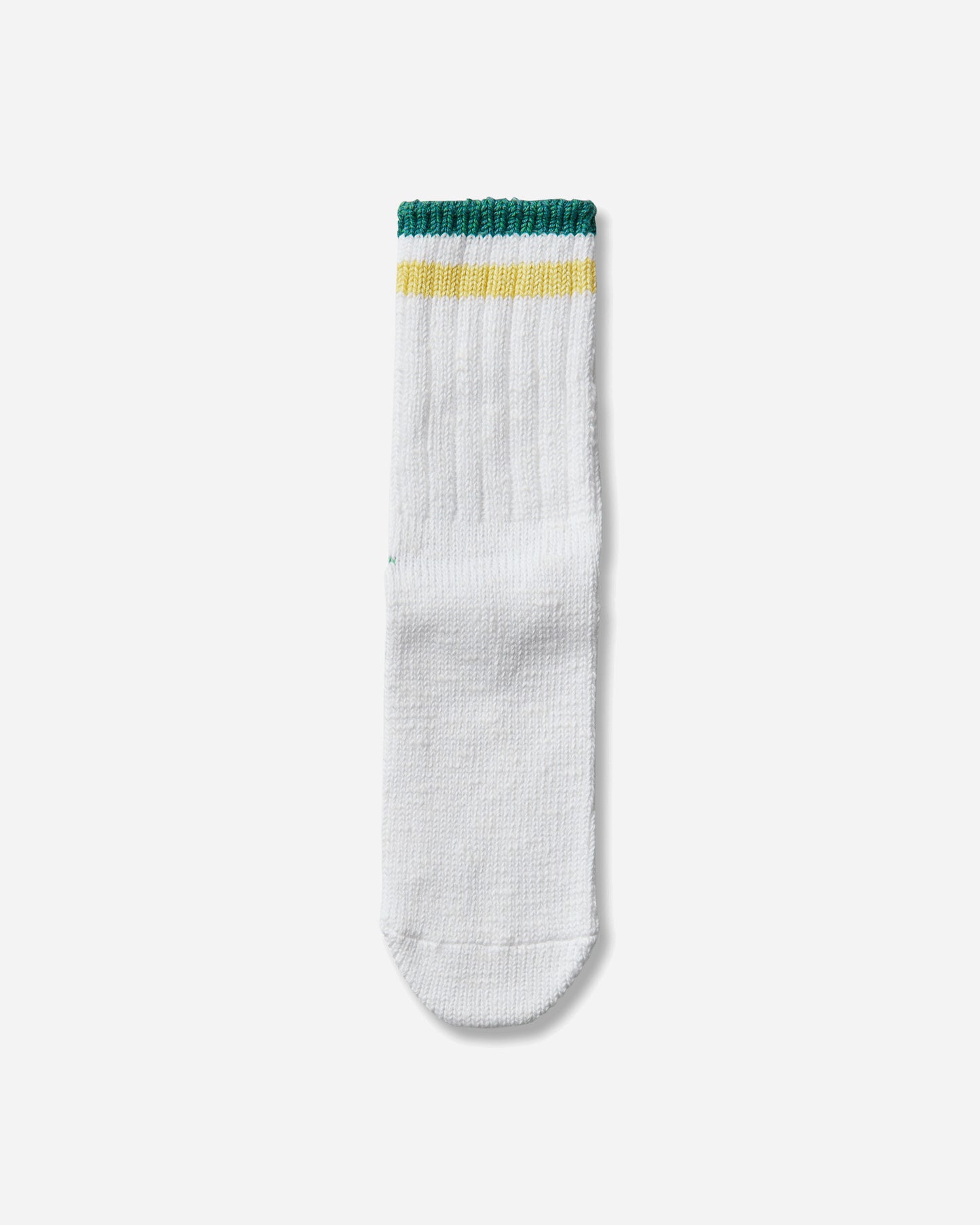 KAPITAL 60 Yarns Ivy Rainbowy Happy Heel-Hold Socks White Green Underwear Socks K2504XS534 WHTXGRN