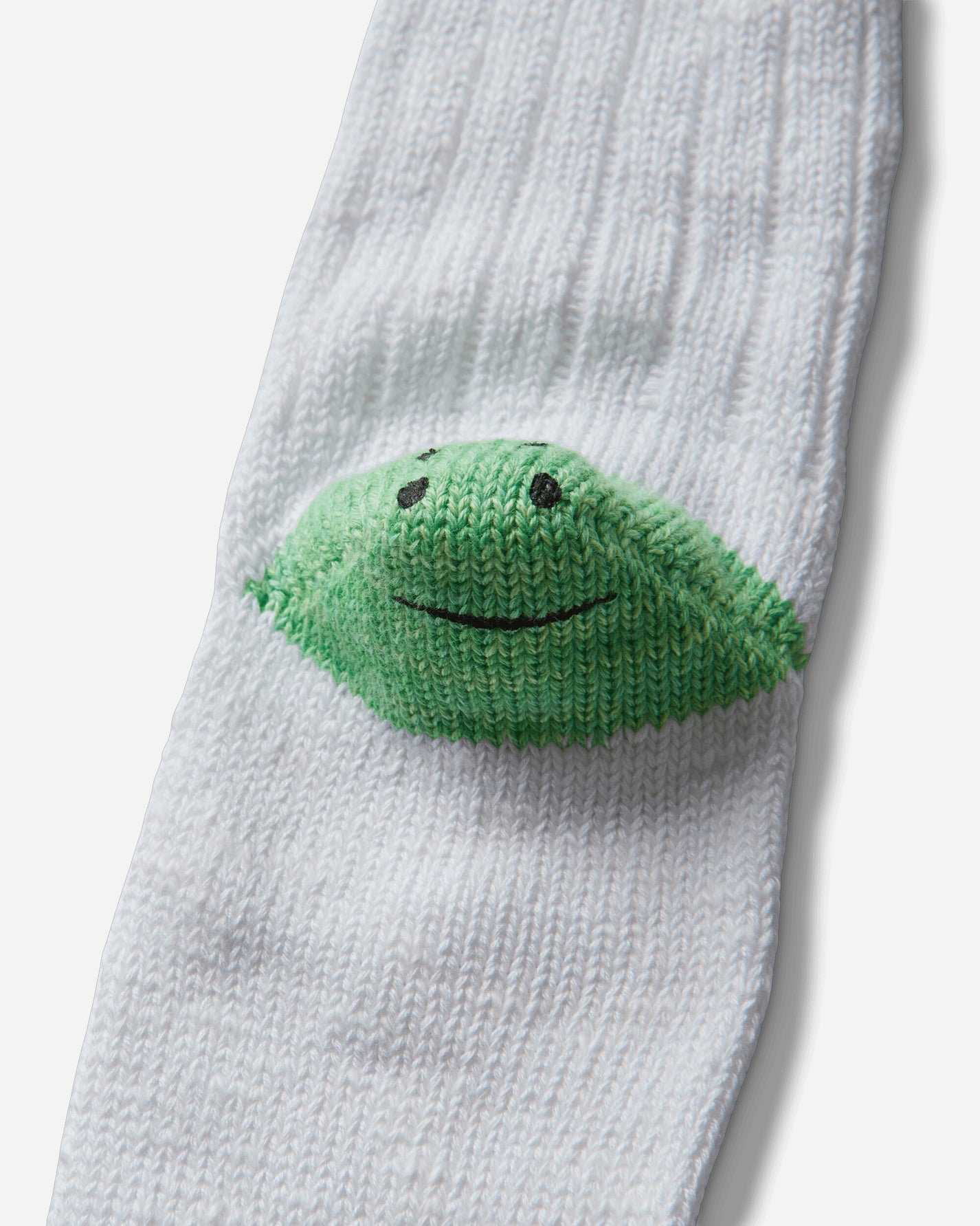 KAPITAL 60 Yarns Ivy Rainbowy Happy Heel-Hold Socks White Green Underwear Socks K2504XS534 WHTXGRN