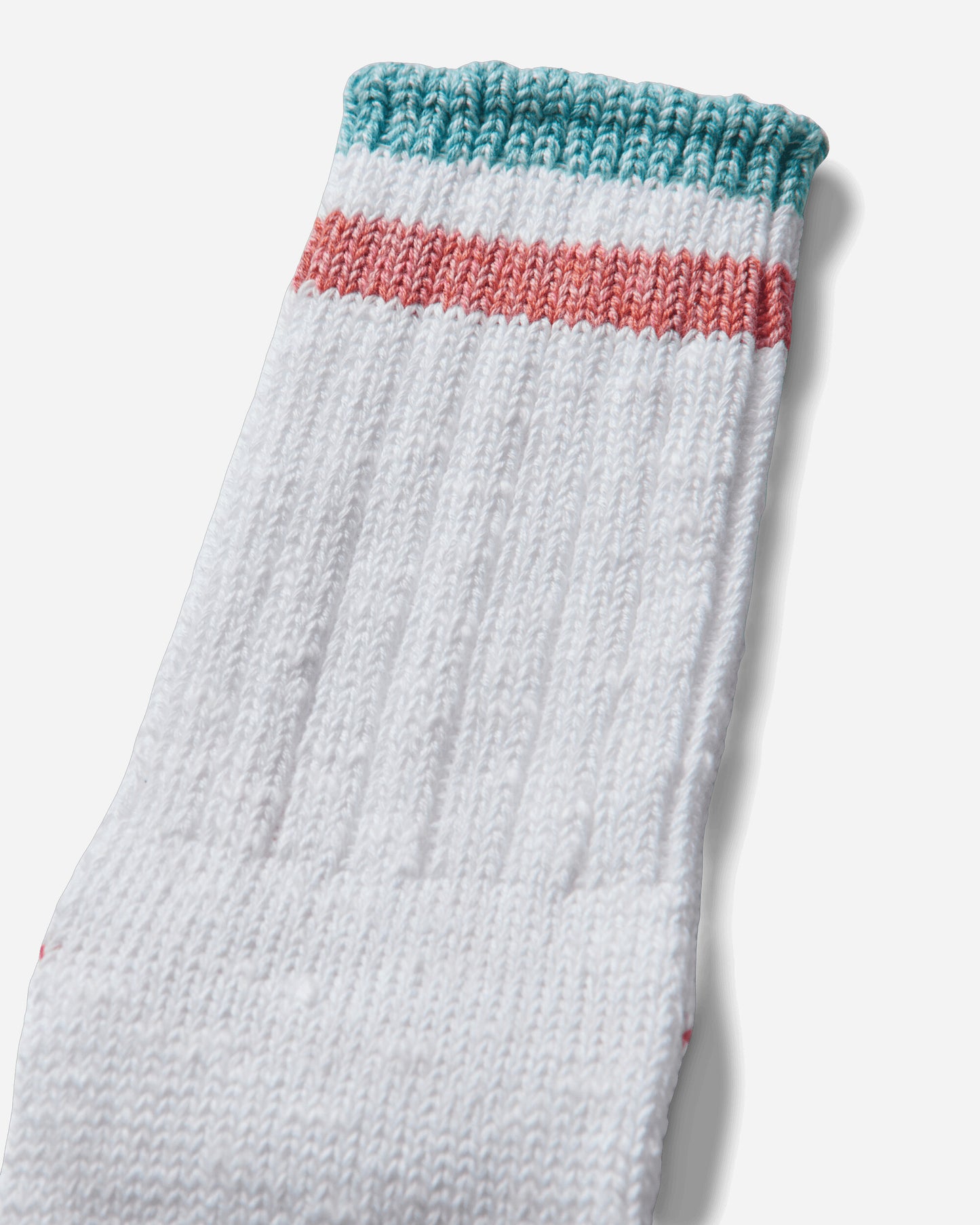 KAPITAL 60 Yarns Ivy Rainbowy Happy Heel-Hold Socks White - Pink Underwear Socks K2504XS534 WHTXPNK