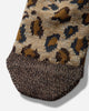 KAPITAL 84 Yarns Rainbowy Happy Heel Leopard Socks Brown Underwear Socks EK-1472XS BROWN