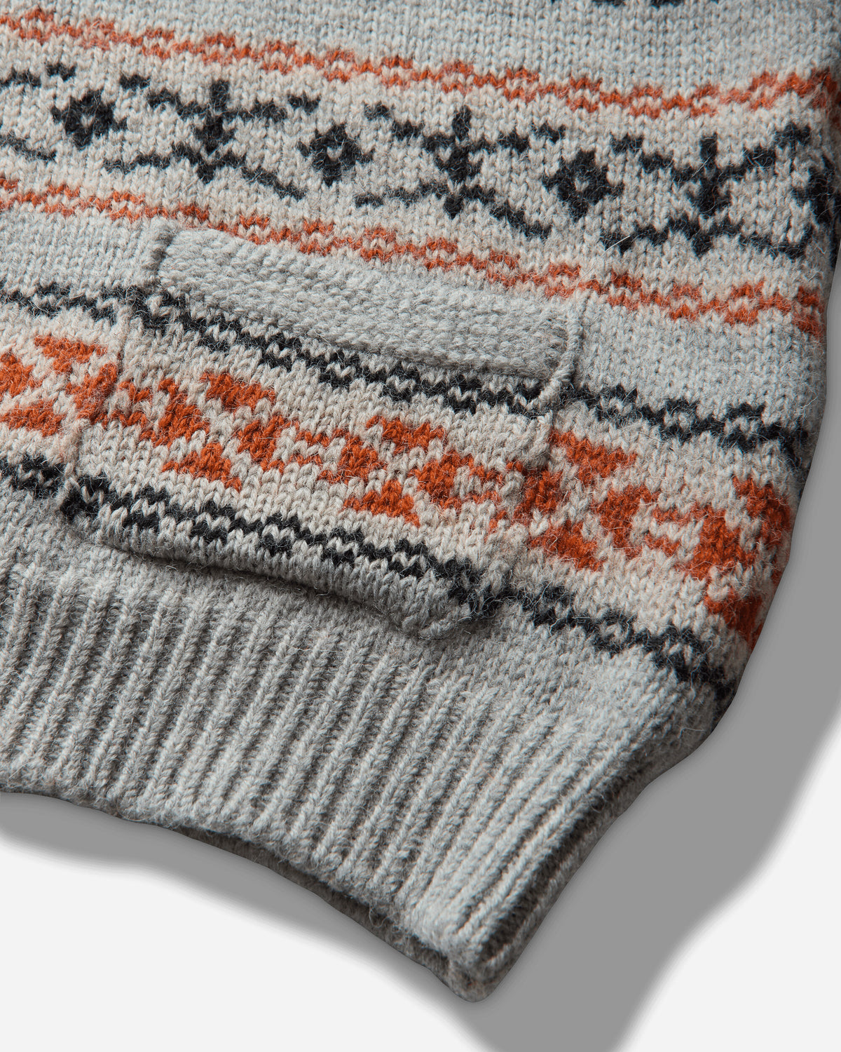KAPITAL 3G Wool Yellowknife Fair Isle Hoodie Sweater Orange Knitwears Sweaters K2509KN026 ORANGE