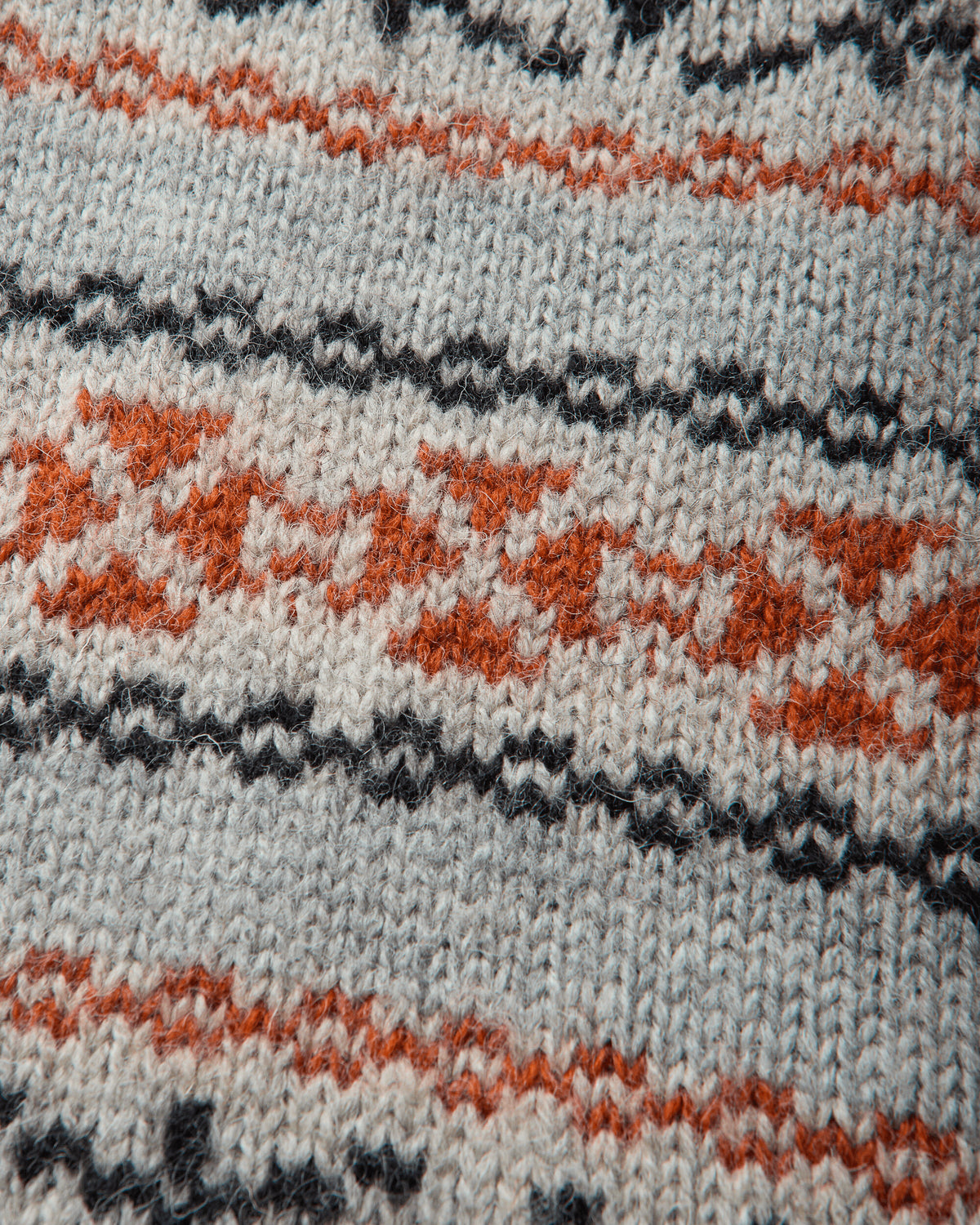 KAPITAL 3G Wool Yellowknife Fair Isle Hoodie Sweater Orange Knitwears Sweaters K2509KN026 ORANGE