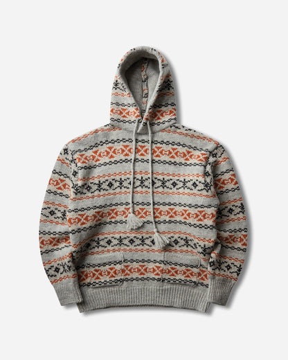 KAPITAL 3G Wool Yellowknife Fair Isle Hoodie Sweater Orange Knitwears Sweaters K2509KN026 ORANGE