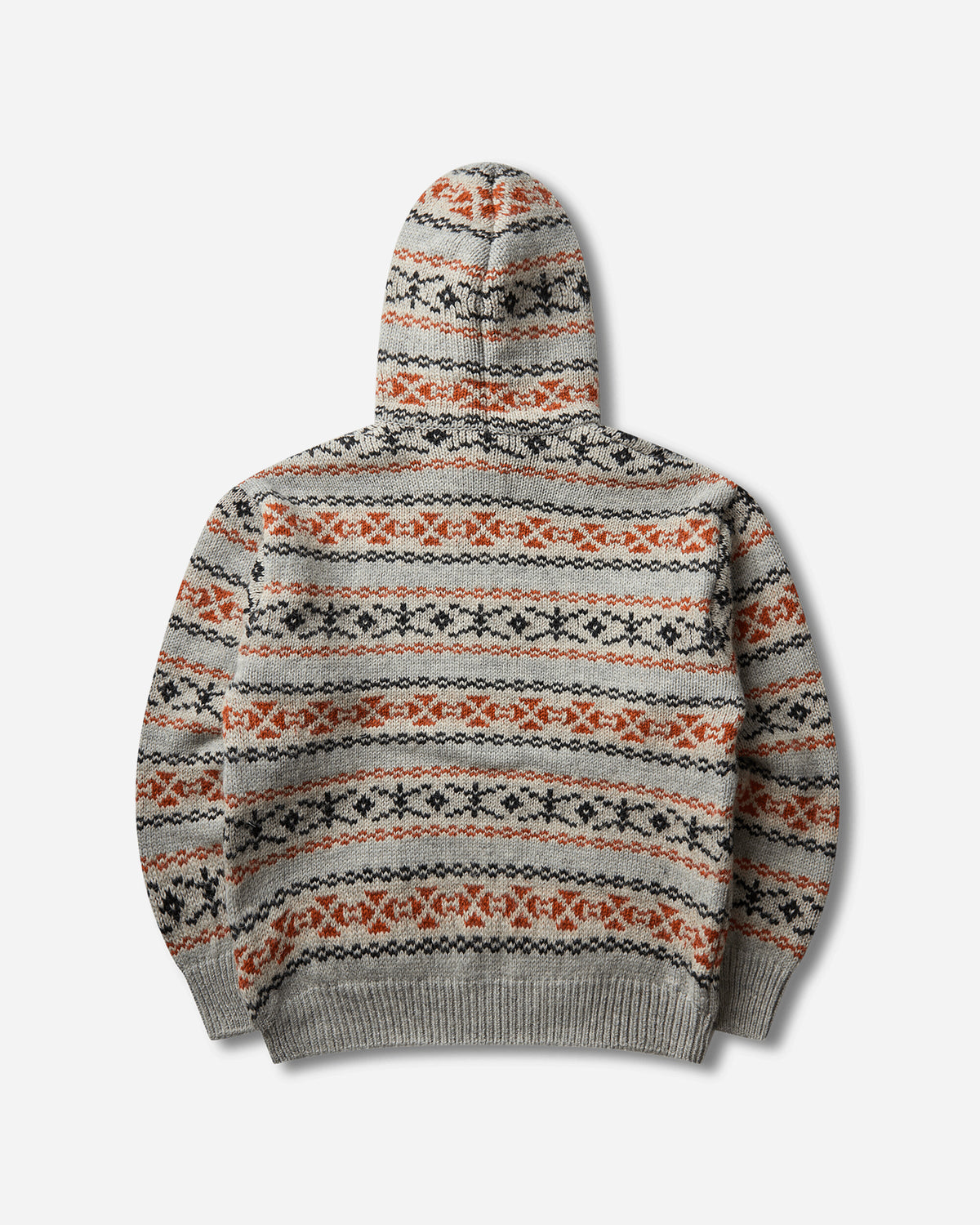 KAPITAL 3G Wool Yellowknife Fair Isle Hoodie Sweater Orange Knitwears Sweaters K2509KN026 ORANGE