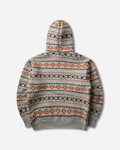 KAPITAL 3G Wool Yellowknife Fair Isle Hoodie Sweater Orange Knitwears Sweaters K2509KN026 ORANGE