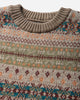 KAPITAL 7G Wool Fair Isle Bone Crew Sweater Orange Knitwears Sweaters K2310KN134 ORANGE