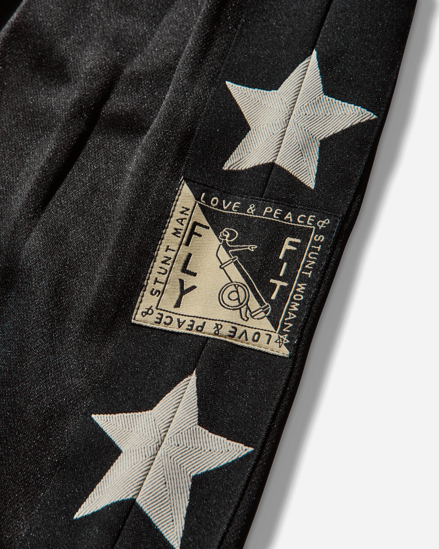 KAPITAL Smooth Jersey Stantman&Woman Baggy Track Pants Black Pants Track Pants K2410LP107 BLACK