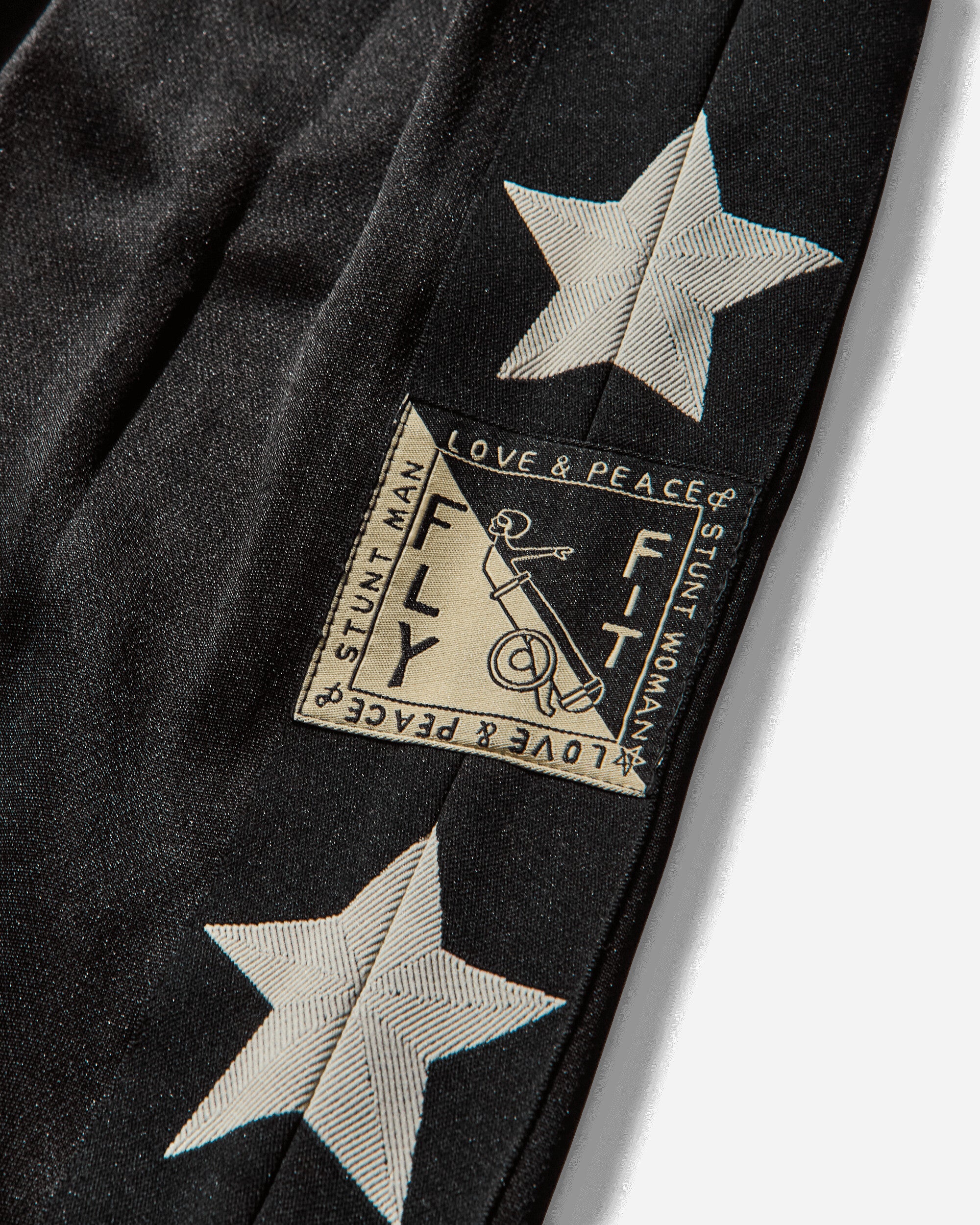 KAPITAL Smooth Jersey Stantman&Woman Baggy Track Pants Black Pants Track Pants K2410LP107 BLACK