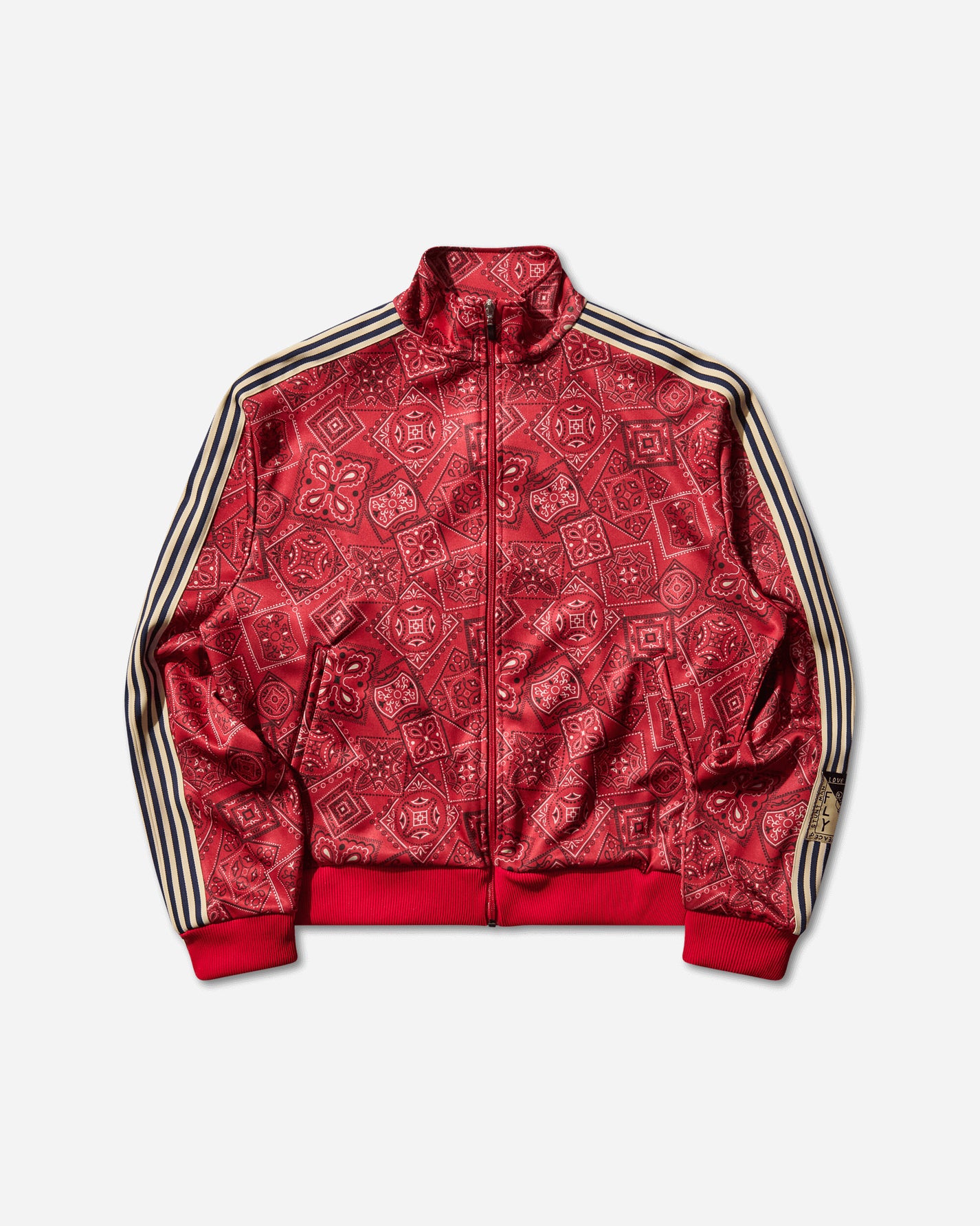 KAPITAL Smoot Jersey Cookie Bandanna Track Jacket Red Sweatshirts Track Tops K2504LC150 RED