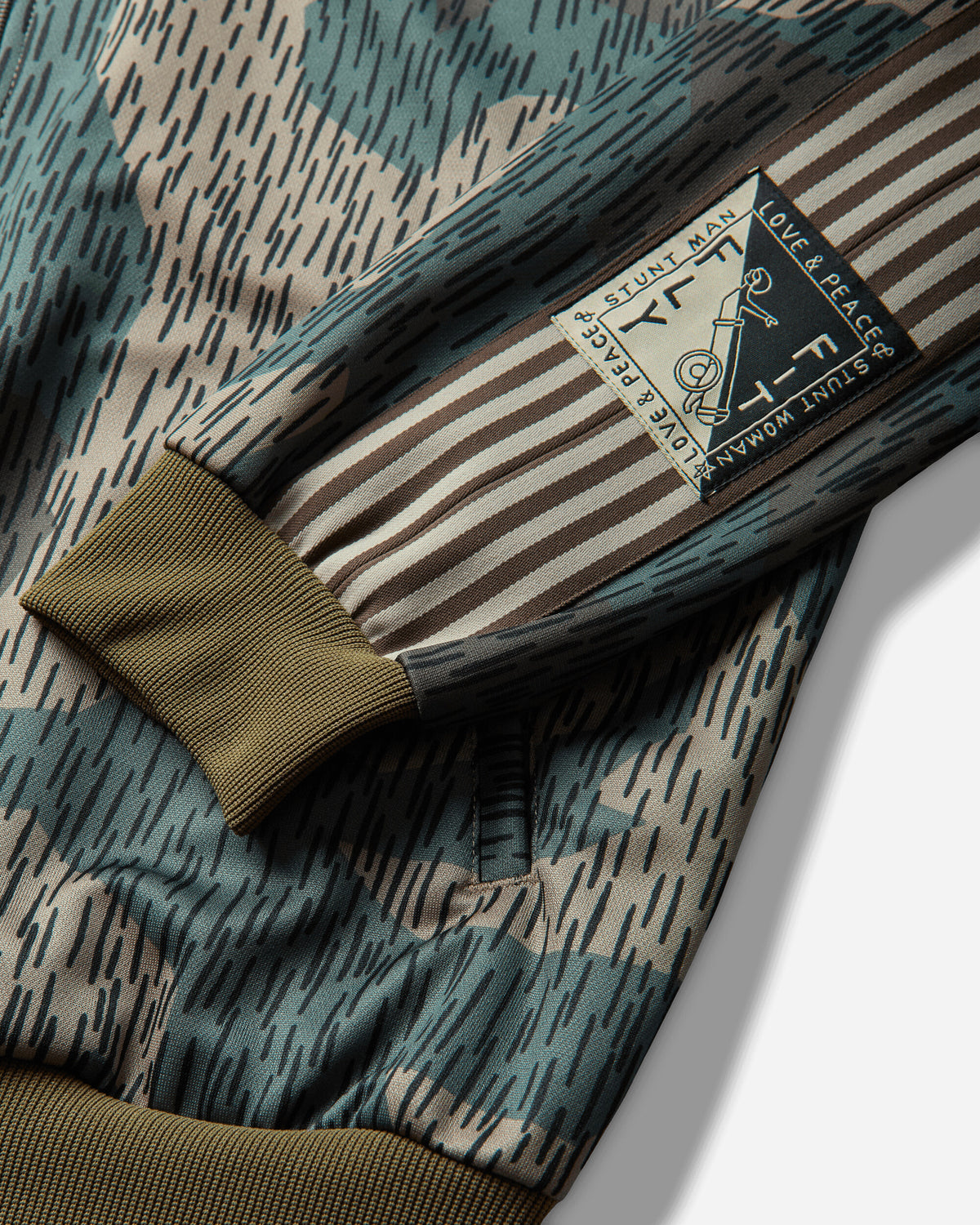KAPITAL Smooth Jersey Rain Camo Track Jkt Rain Camo Sweatshirts Track Tops K2510LC131 RAINCAMO