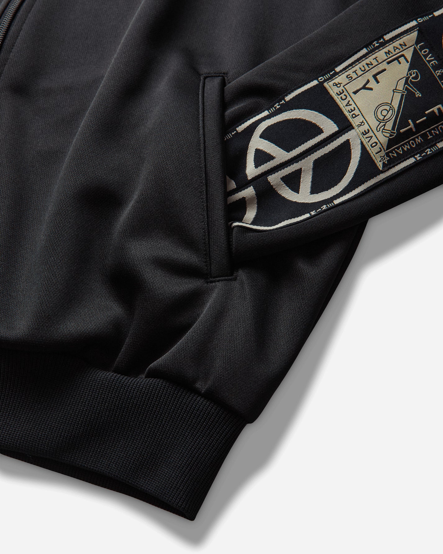 KAPITAL Smooth Jersey Th.D.D.Track Jkt Black Sweatshirts Track Tops K2503LC105 BLACK