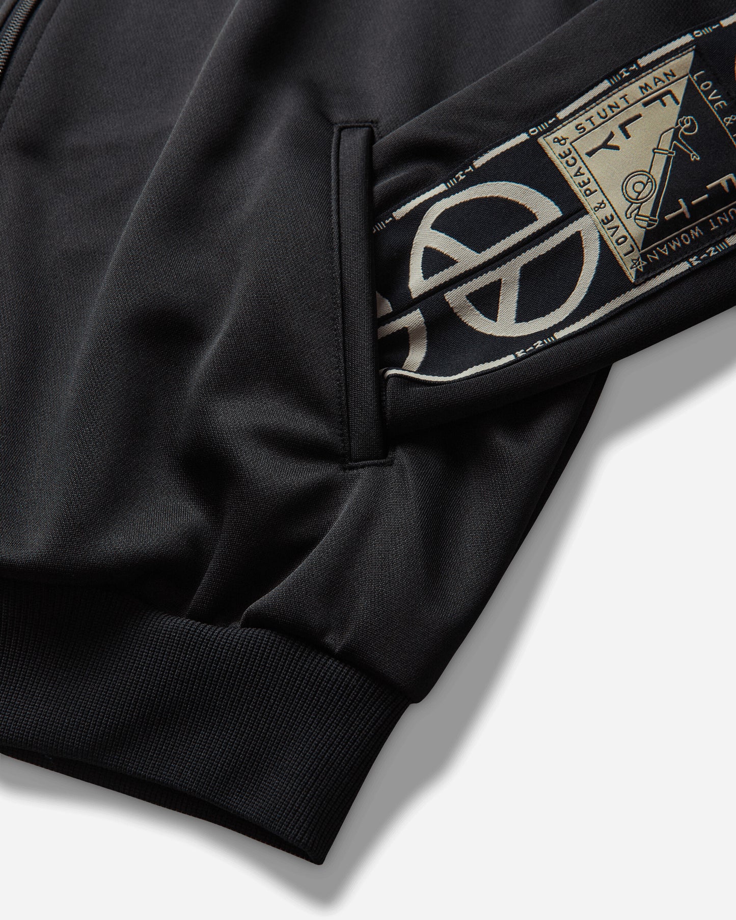 KAPITAL Smooth Jersey Th.D.D.Track Jkt Black Sweatshirts Track Tops K2503LC105 BLACK