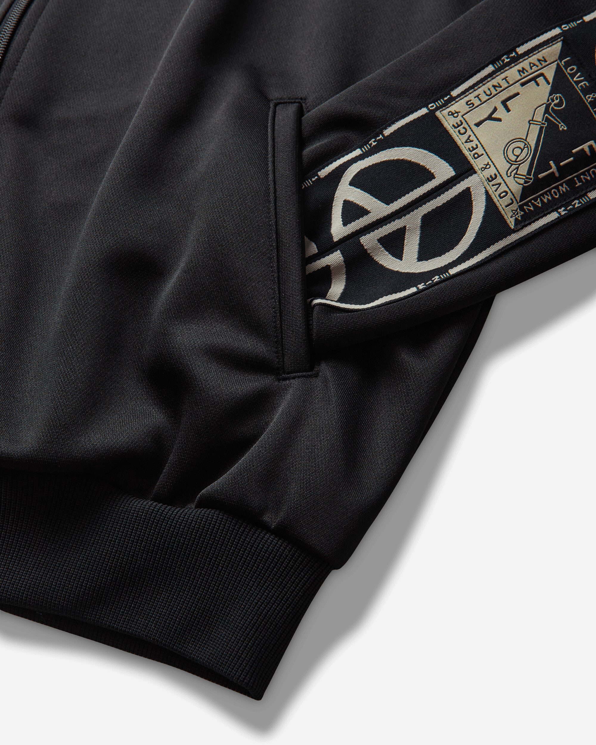 KAPITAL Smooth Jersey Th.D.D.Track Jkt Black Sweatshirts Track Tops K2503LC105 BLACK