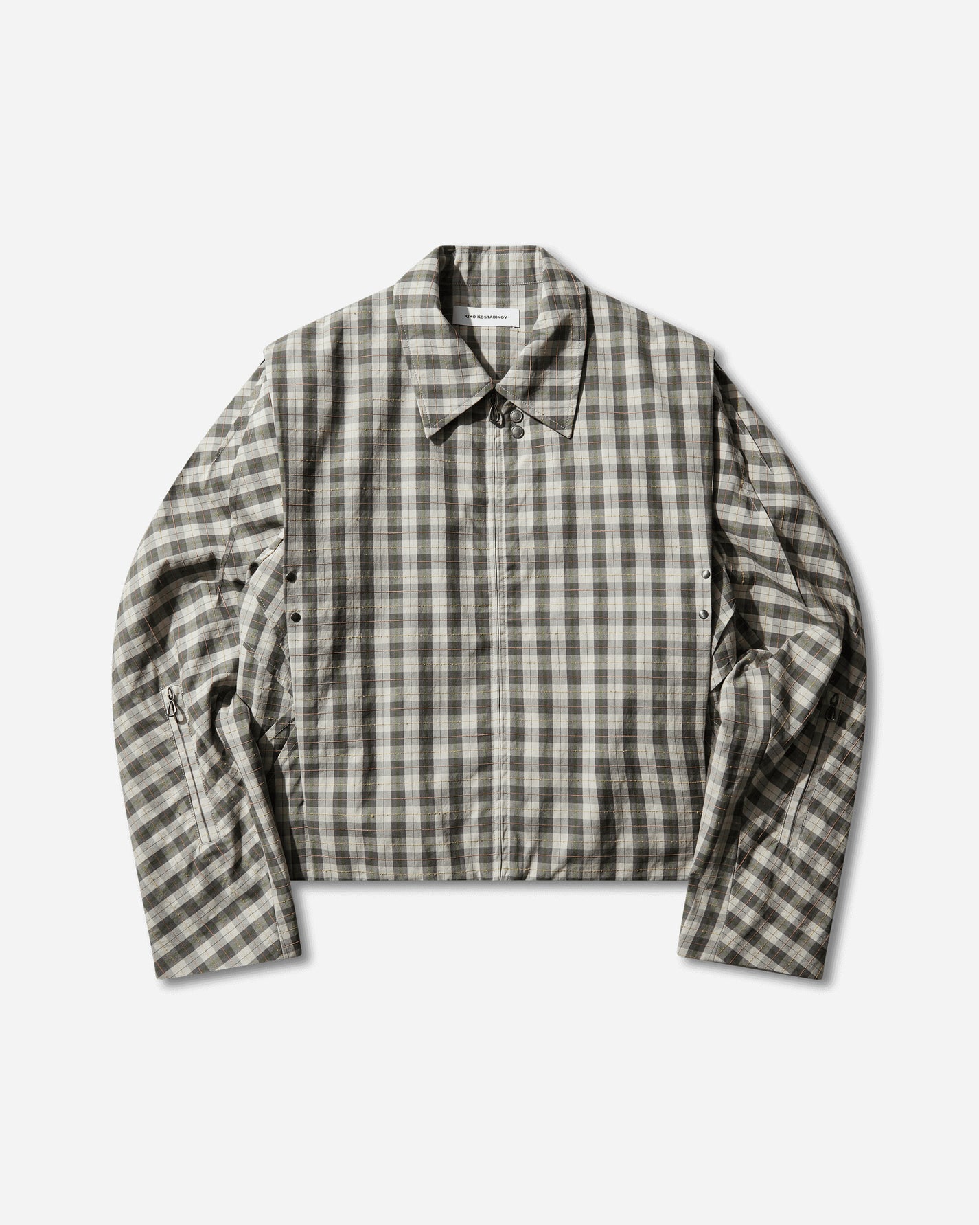 Kiko Kostadinov Irimias K-Dart Bomber Oyster Check Coats and Jackets Bomber Jackets KKAW25J07 168