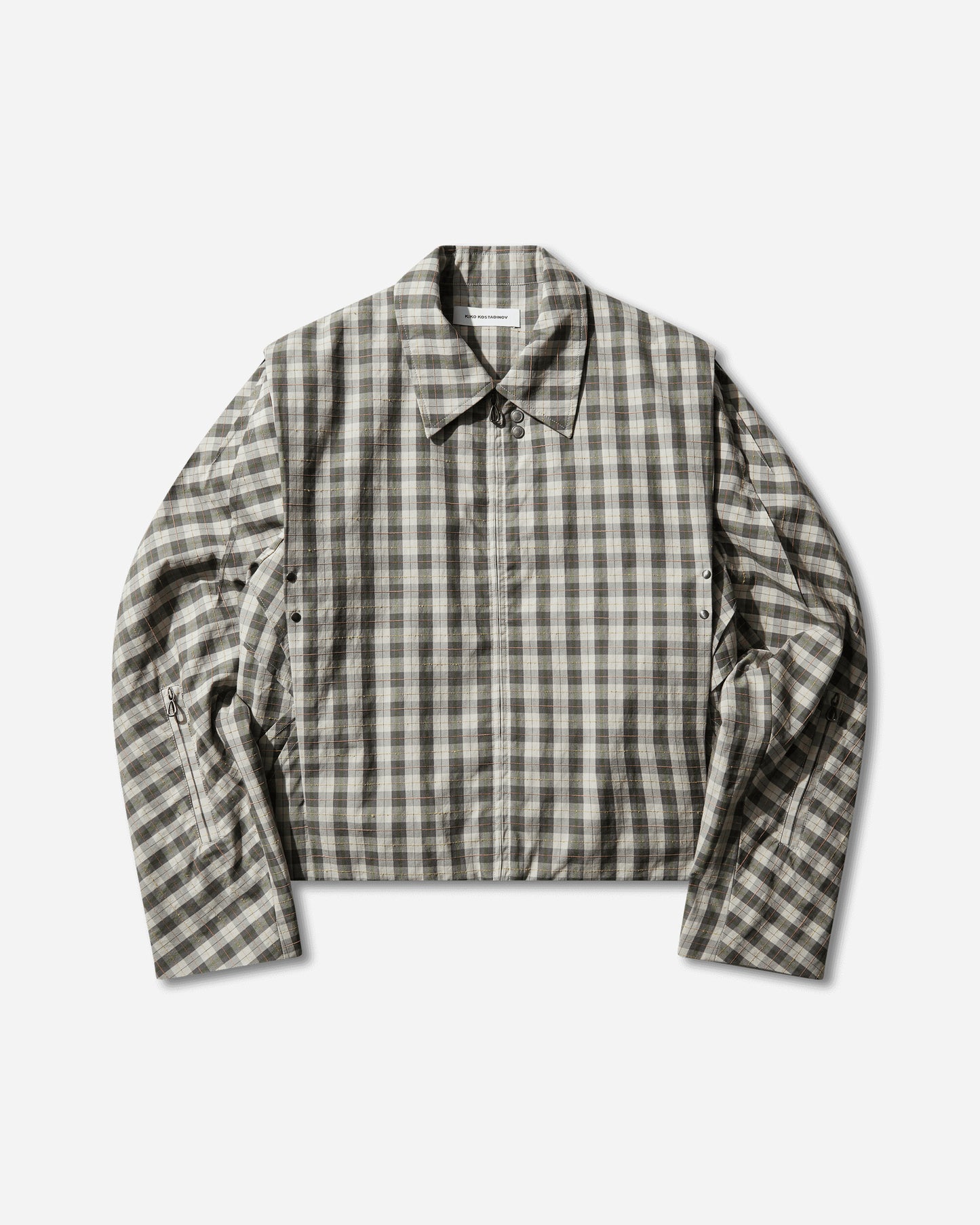 Kiko Kostadinov Irimias K-Dart Bomber Oyster Check Coats and Jackets Bomber Jackets KKAW25J07 168