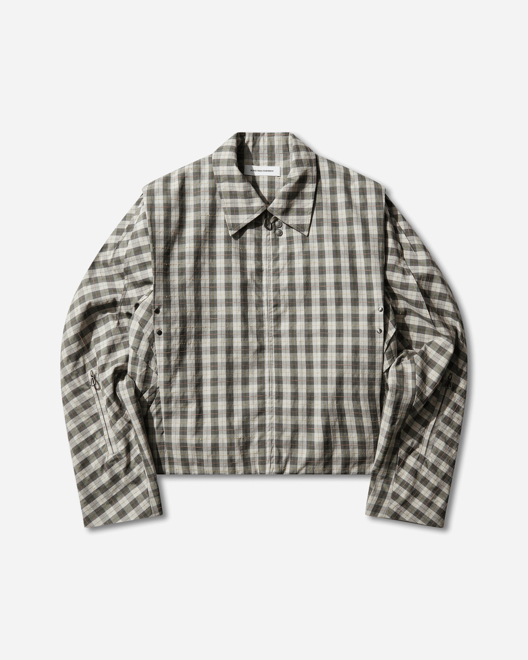 Kiko Kostadinov Irimias K-Dart Bomber Oyster Check Coats and Jackets Bomber Jackets KKAW25J07 168