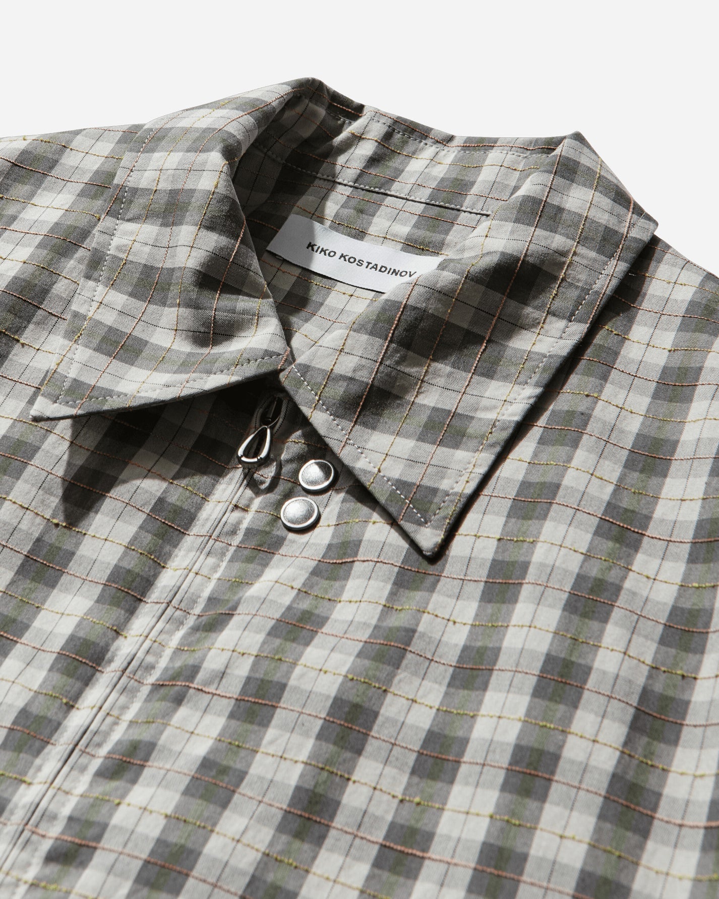 Kiko Kostadinov Irimias K-Dart Bomber Oyster Check Coats and Jackets Bomber Jackets KKAW25J07 168