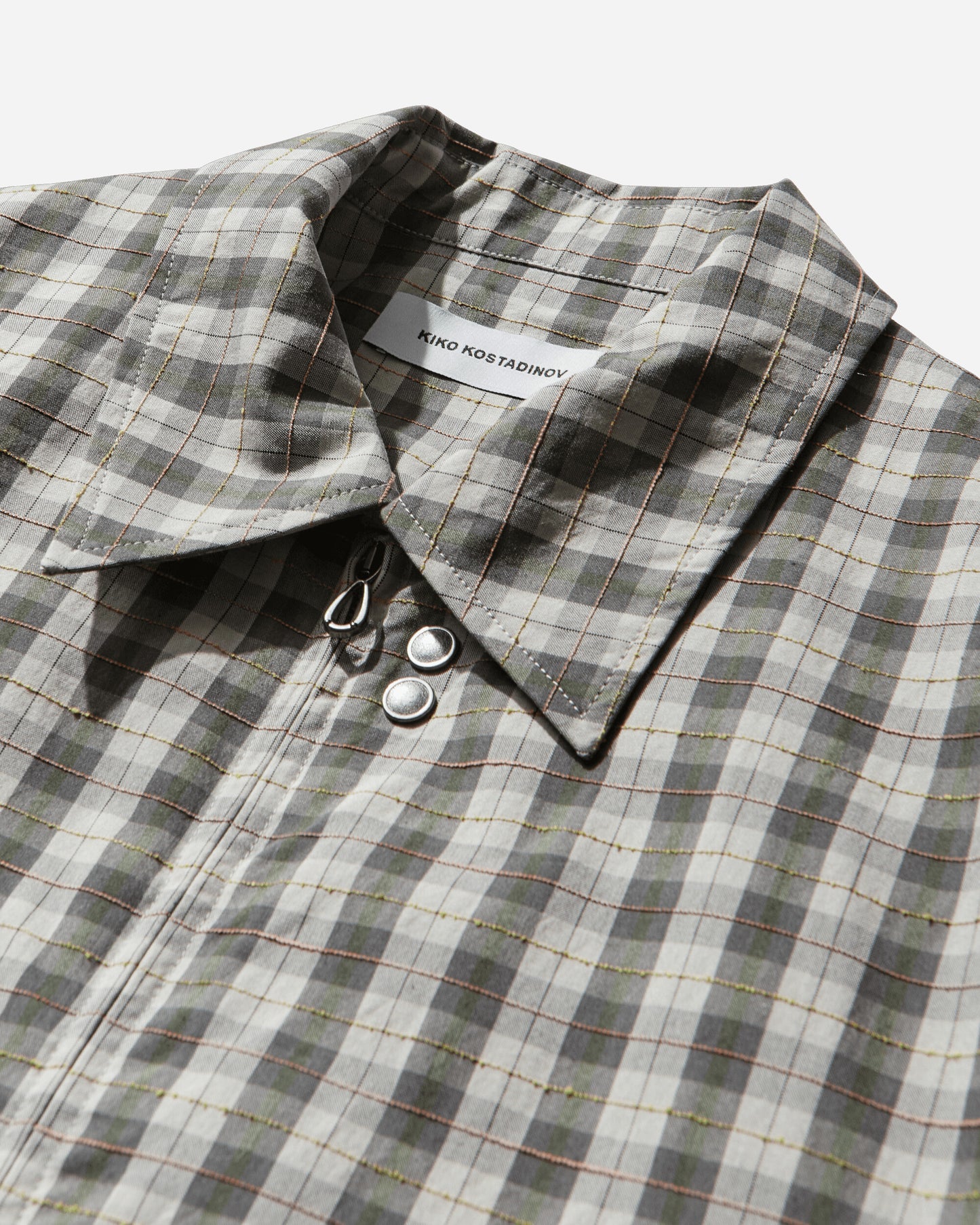 Kiko Kostadinov Irimias K-Dart Bomber Oyster Check Coats and Jackets Bomber Jackets KKAW25J07 168