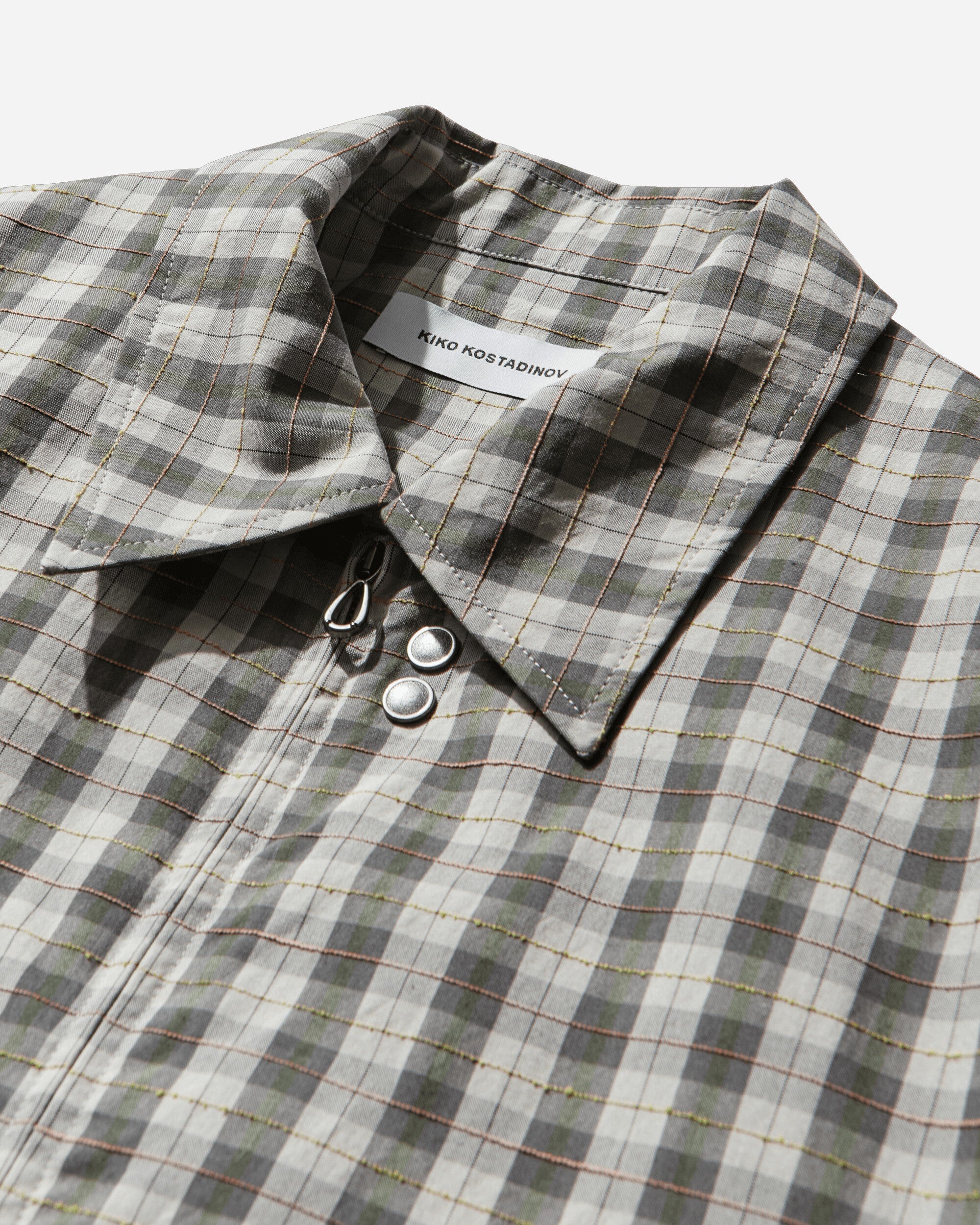 Kiko Kostadinov Irimias K-Dart Bomber Oyster Check Coats and Jackets Bomber Jackets KKAW25J07 168