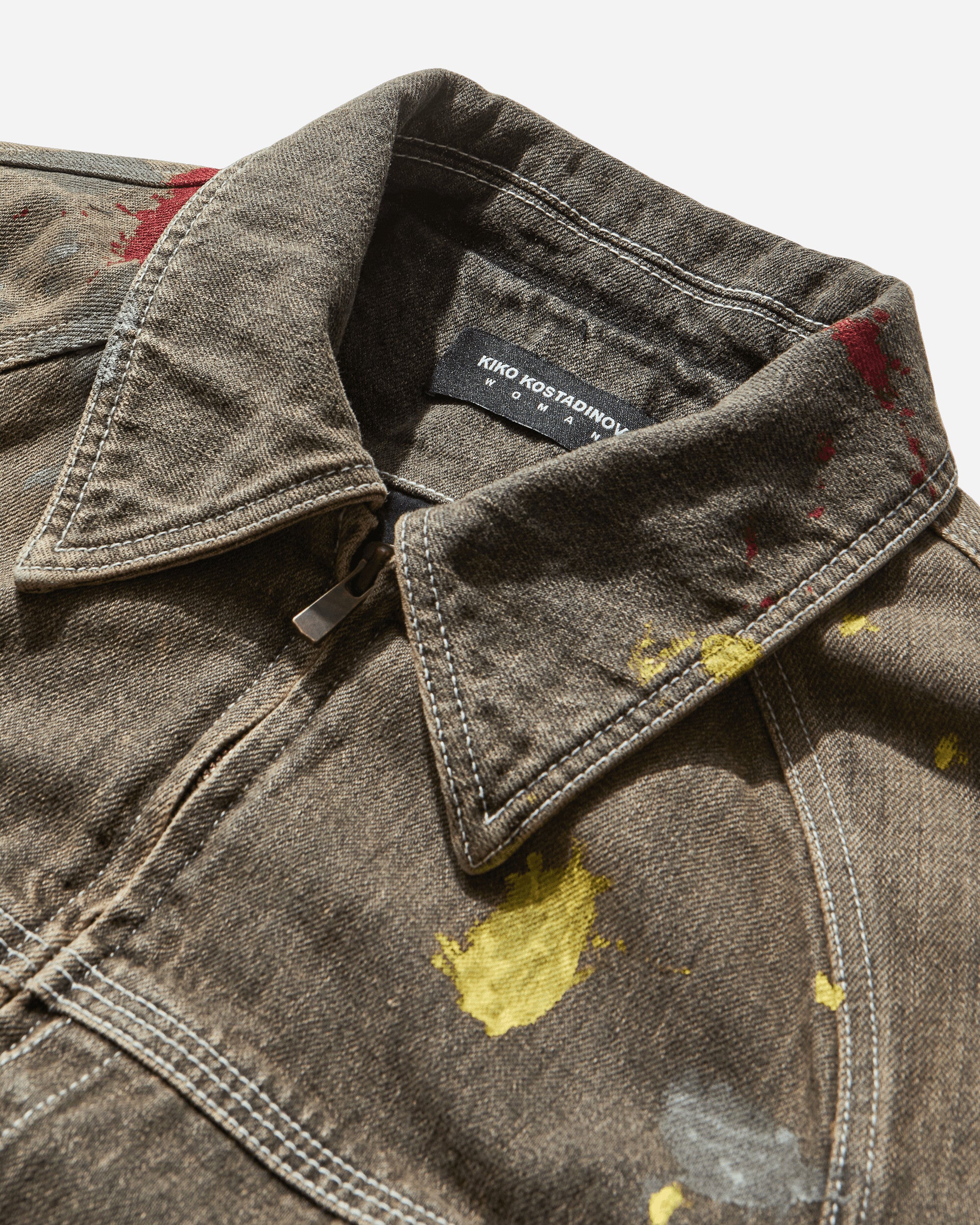 Kiko Kostadinov Wmns K Painted Bomber Jacket Washed Brown Coats and Jackets Bomber Jackets KKWAW25J08 34