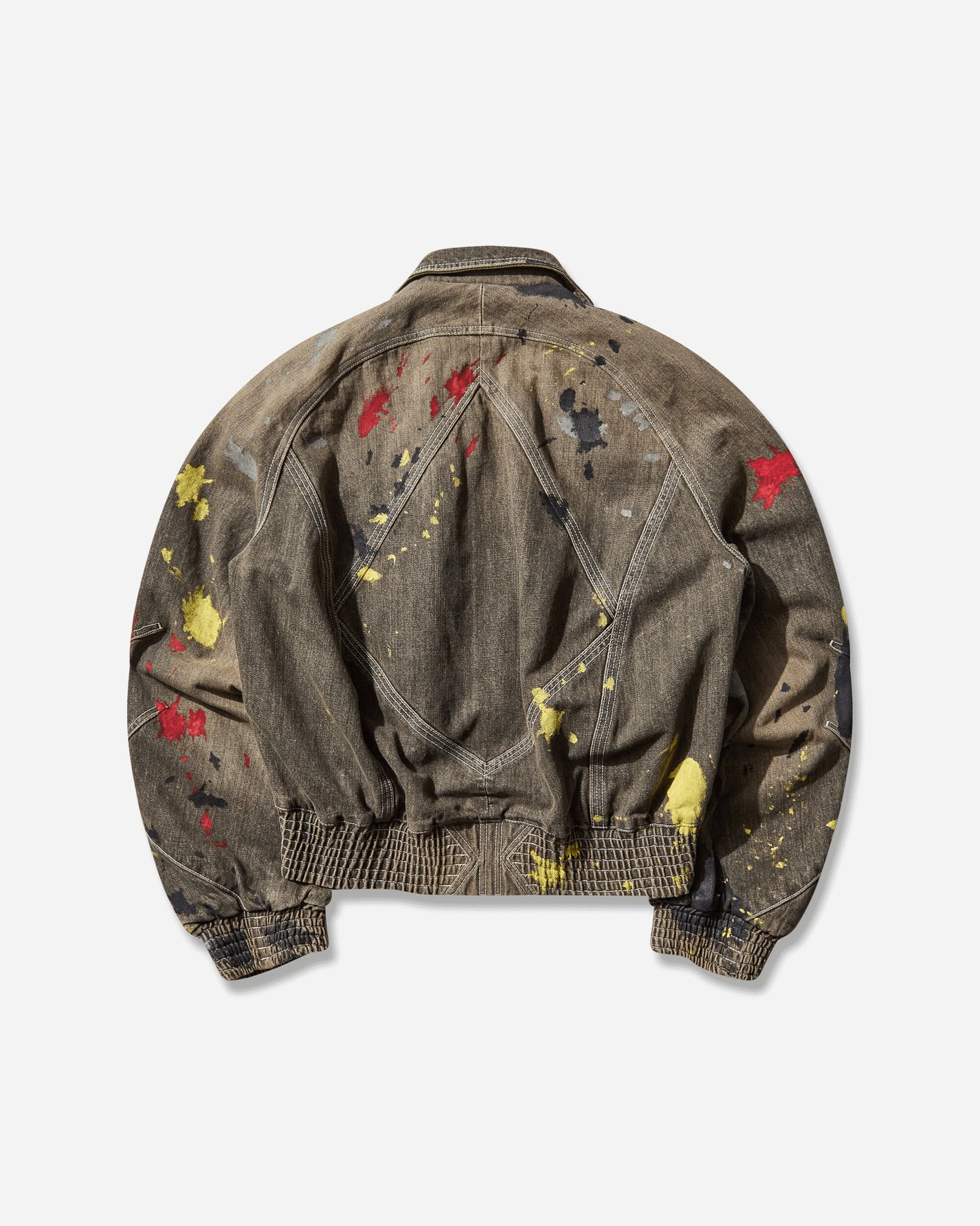 Kiko Kostadinov Wmns K Painted Bomber Jacket Washed Brown Coats and Jackets Bomber Jackets KKWAW25J08 34