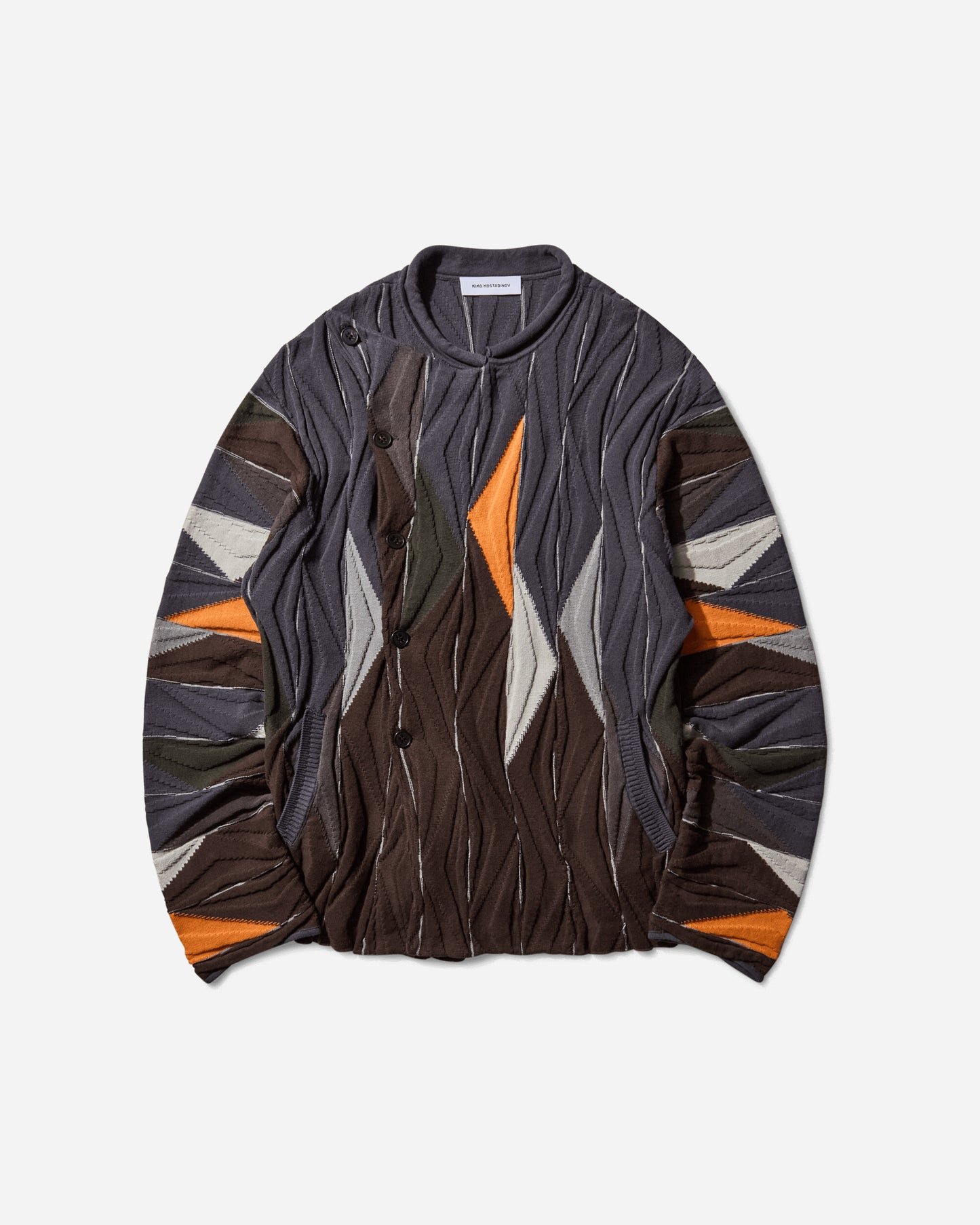 Kiko Kostadinov Raday Knitted Jacket Brown Multicolor Knitwears Cardigans KKAW25KN05 102