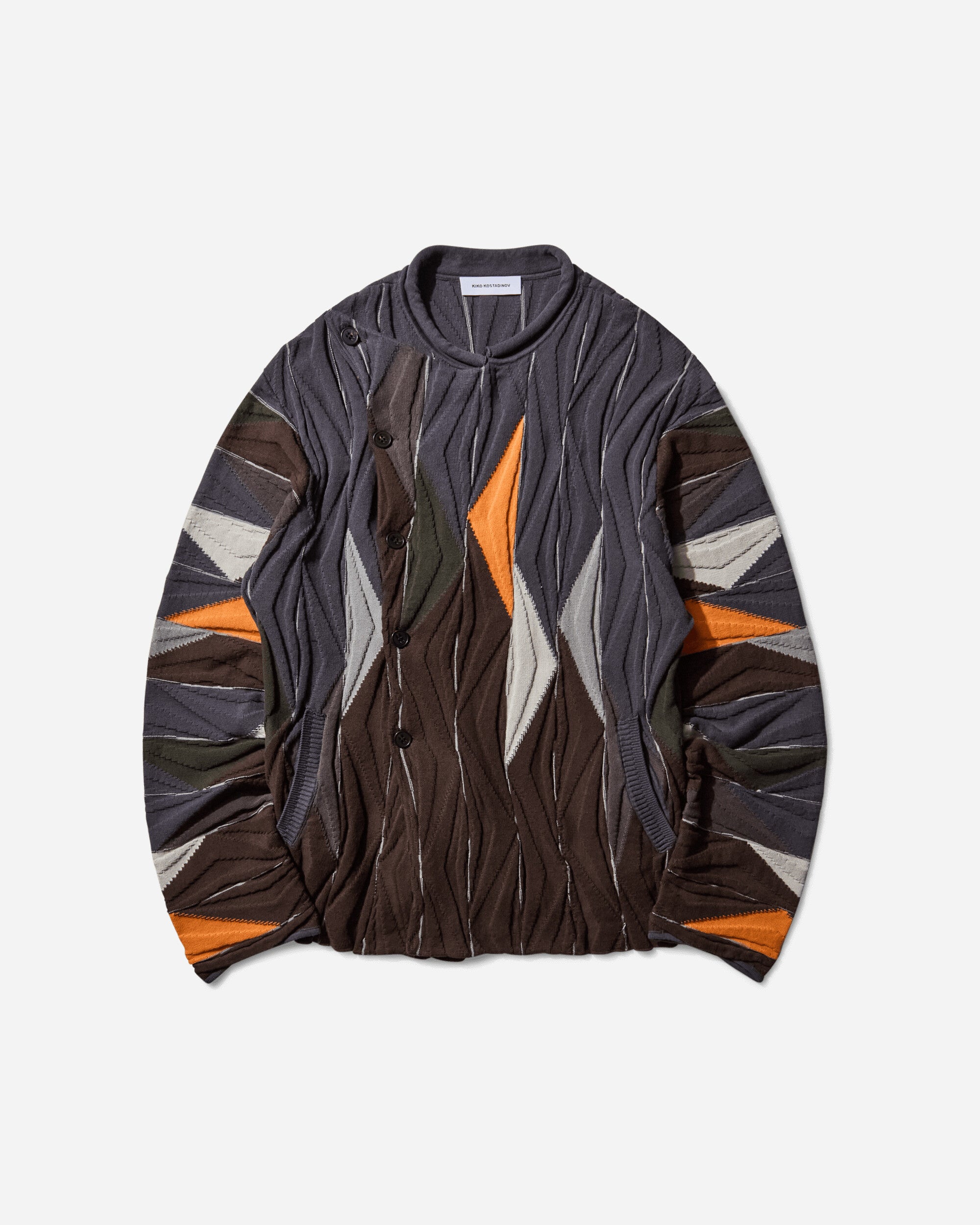 Kiko Kostadinov Raday Knitted Jacket Brown Multicolor Knitwears Cardigans KKAW25KN05 102