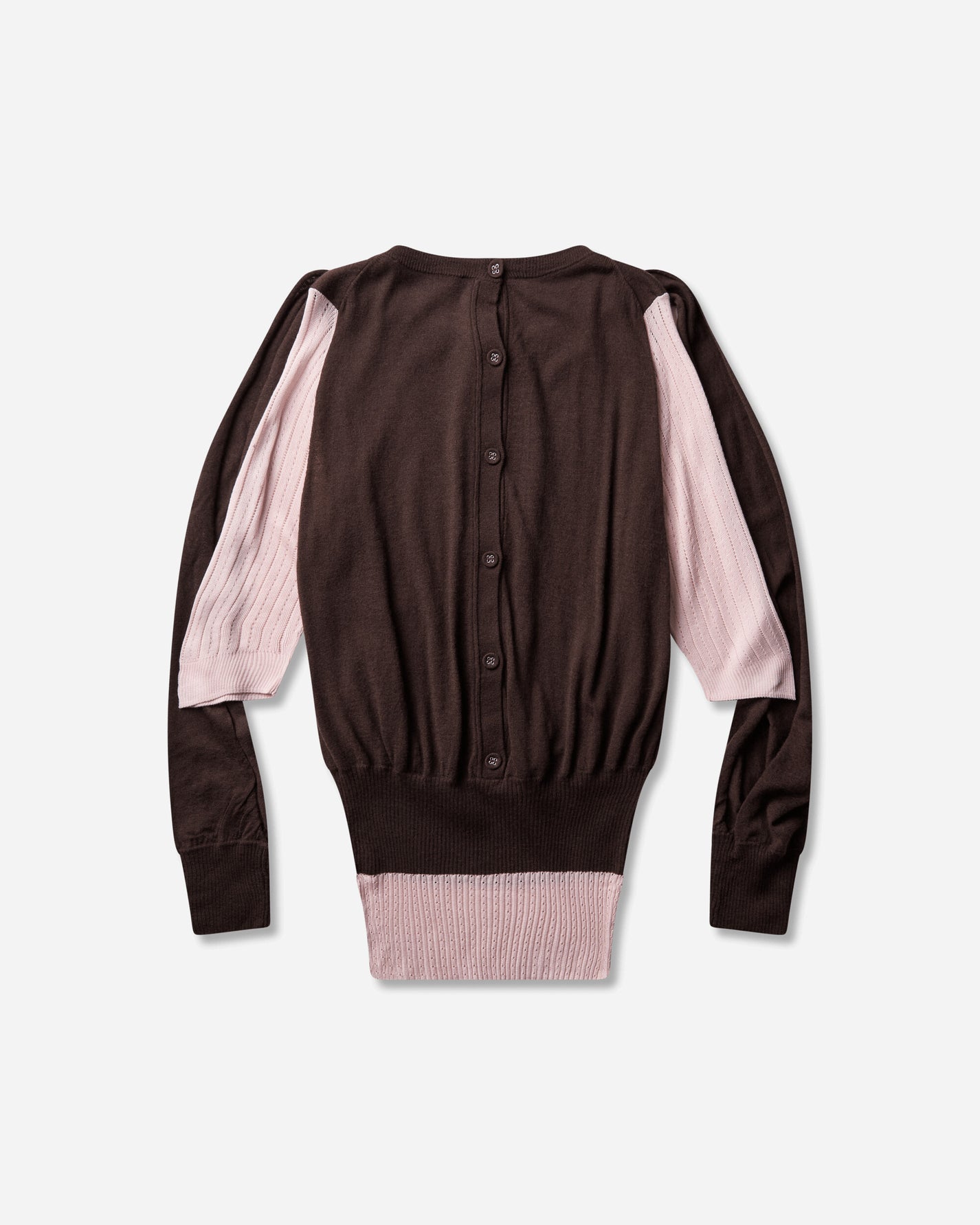 Kiko Kostadinov Wmns Corella Double Sleeve Jumper Mahogany Knitwears Cardigans KKWAW26KN01 83