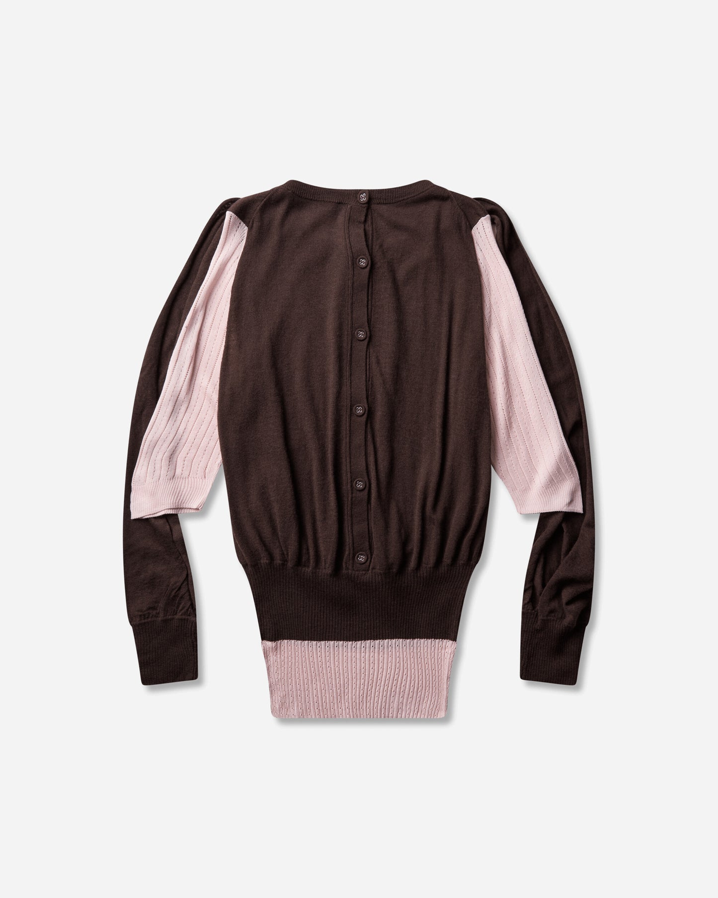 Kiko Kostadinov Wmns Corella Double Sleeve Jumper Mahogany Knitwears Cardigans KKWAW26KN01 83