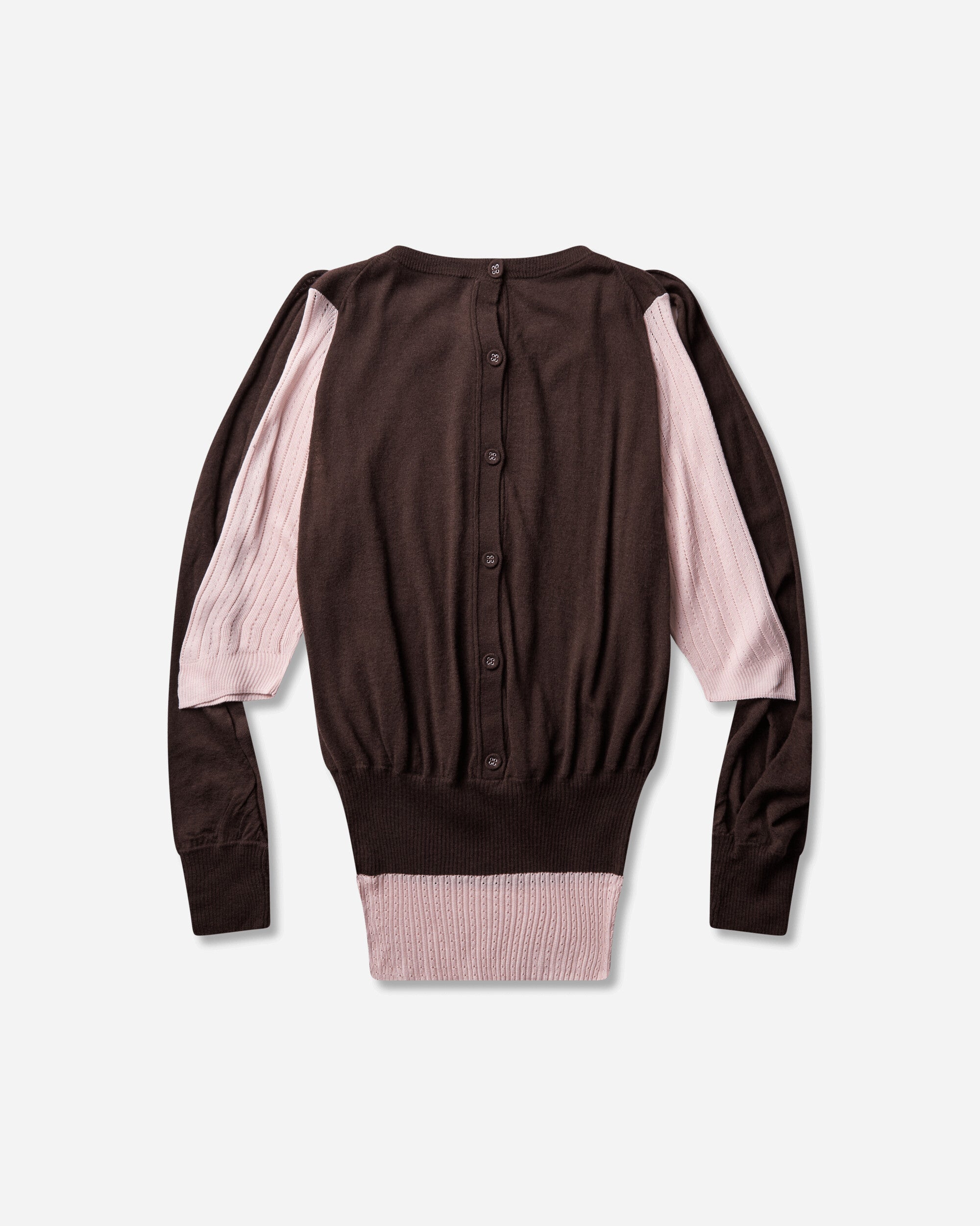 Kiko Kostadinov Wmns Corella Double Sleeve Jumper Mahogany Knitwears Cardigans KKWAW26KN01 83