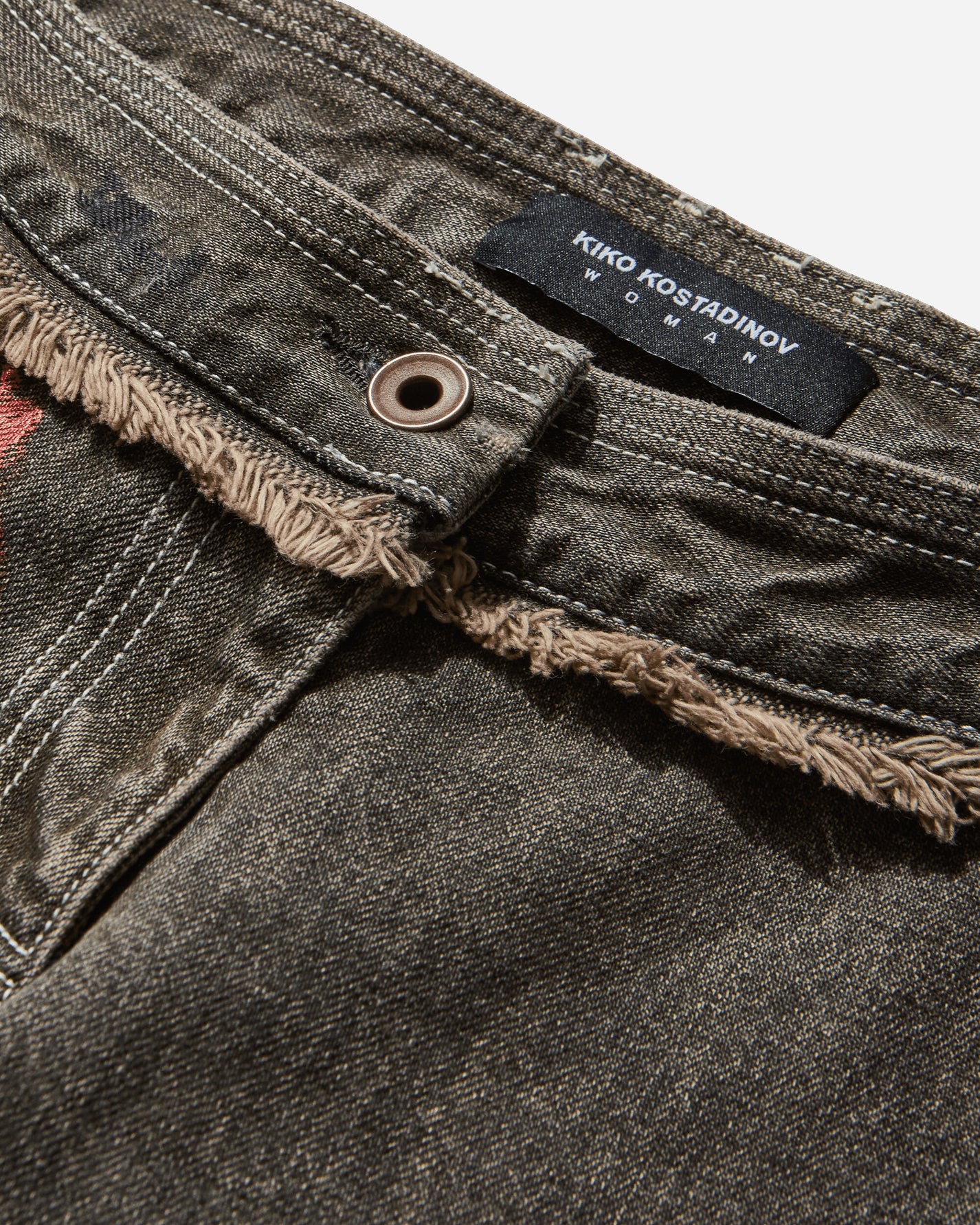 Kiko Kostadinov Wmns K Painted Slim Jean Washed Brown Pants Denim KKWAW25T07 20