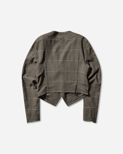 Kiko Kostadinov Andras Tailored Jacket Taupe Check Coats and Jackets Jackets KKSS26J01 39
