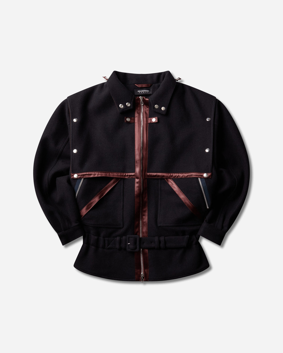 Kiko Kostadinov Wmns Heron Belted Jacket Midnight Blue Coats and Jackets Jackets KKWAW26J03 29