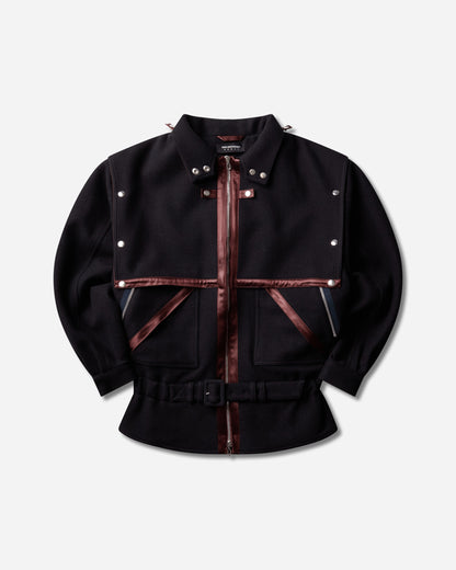 Kiko Kostadinov Wmns Heron Belted Jacket Midnight Blue Coats and Jackets Jackets KKWAW26J03 29