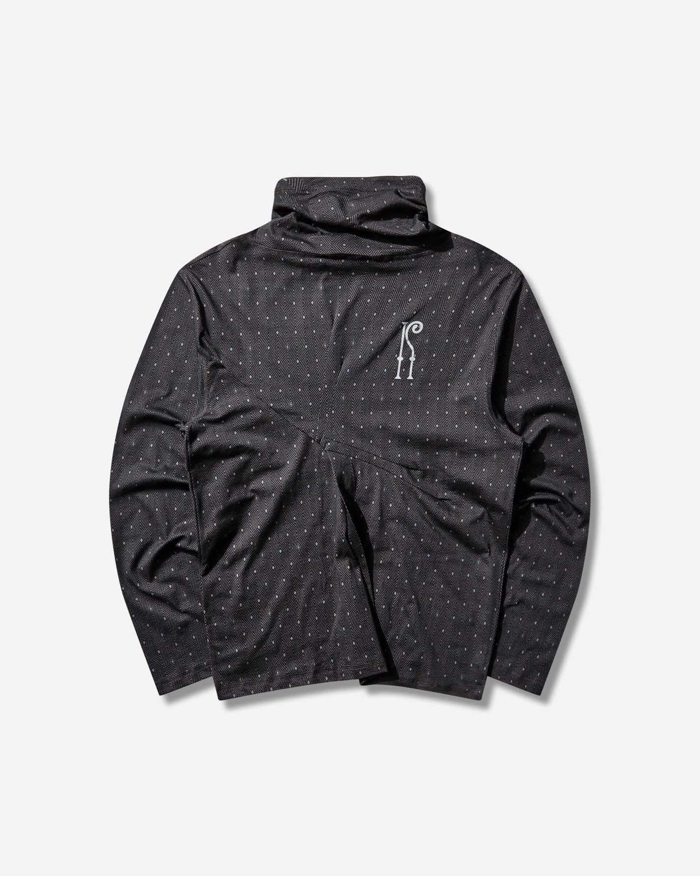 Kiko Kostadinov Ohne Long Sleeve Mock Neck Black And Sapphire T-Shirts Longsleeve KKSS265TP07 96