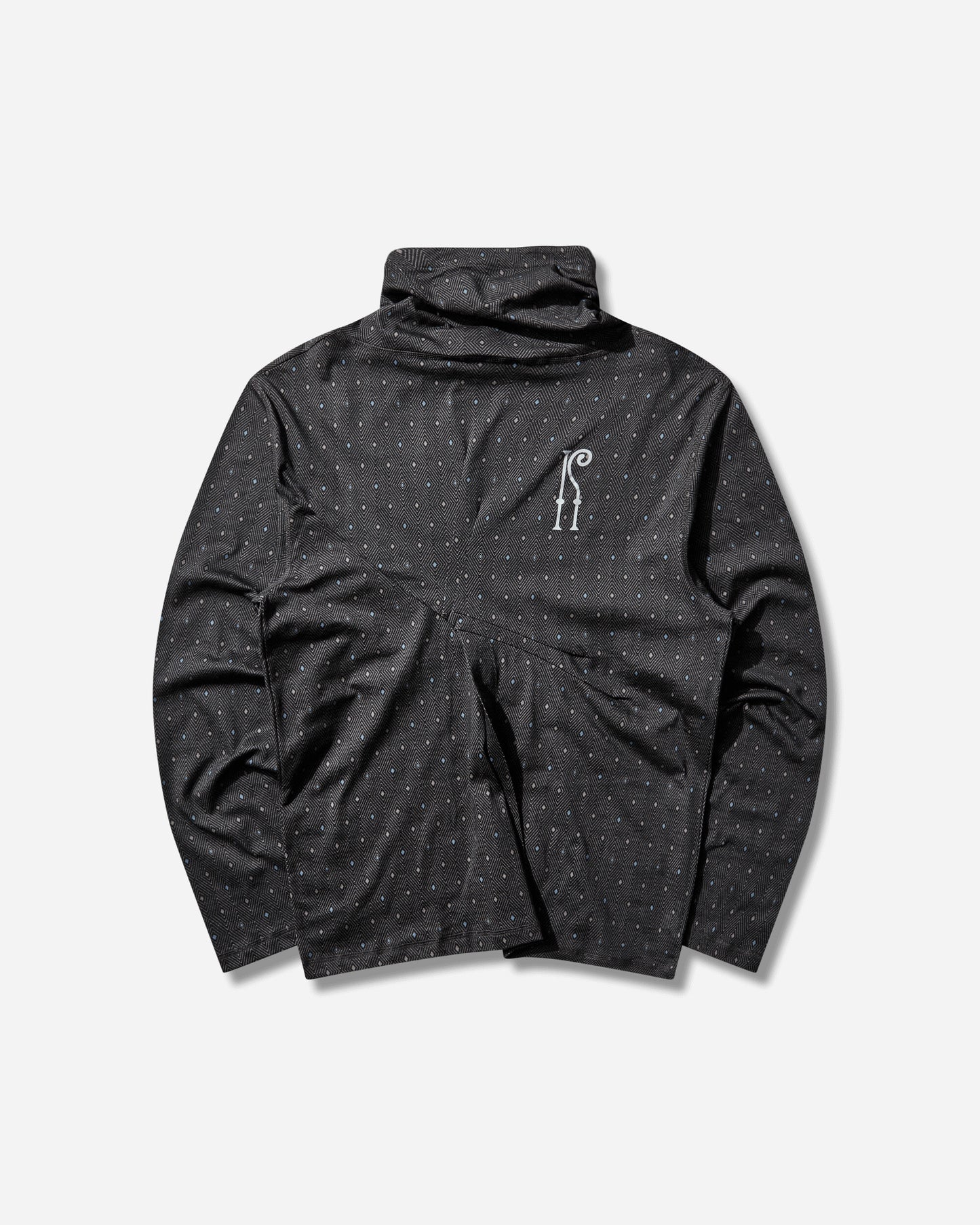 Kiko Kostadinov Ohne Long Sleeve Mock Neck Black And Sapphire T-Shirts Longsleeve KKSS265TP07 96