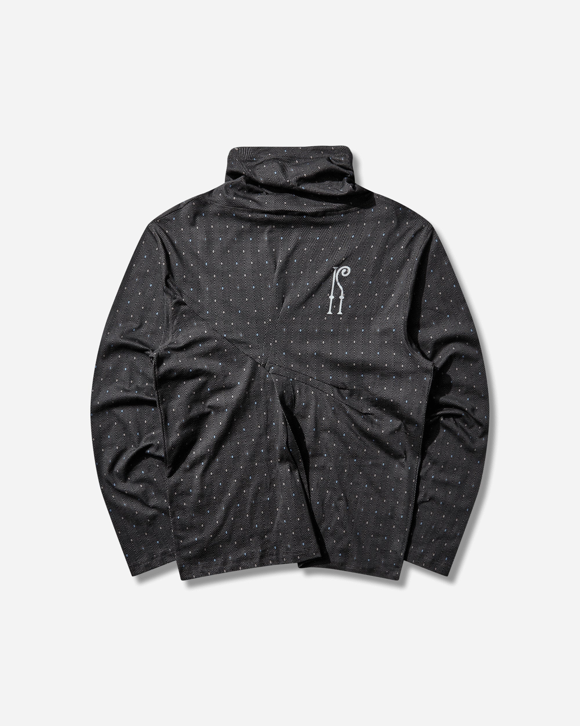 Kiko Kostadinov Ohne Long Sleeve Mock Neck Black And Sapphire T-Shirts Longsleeve KKSS265TP07 96