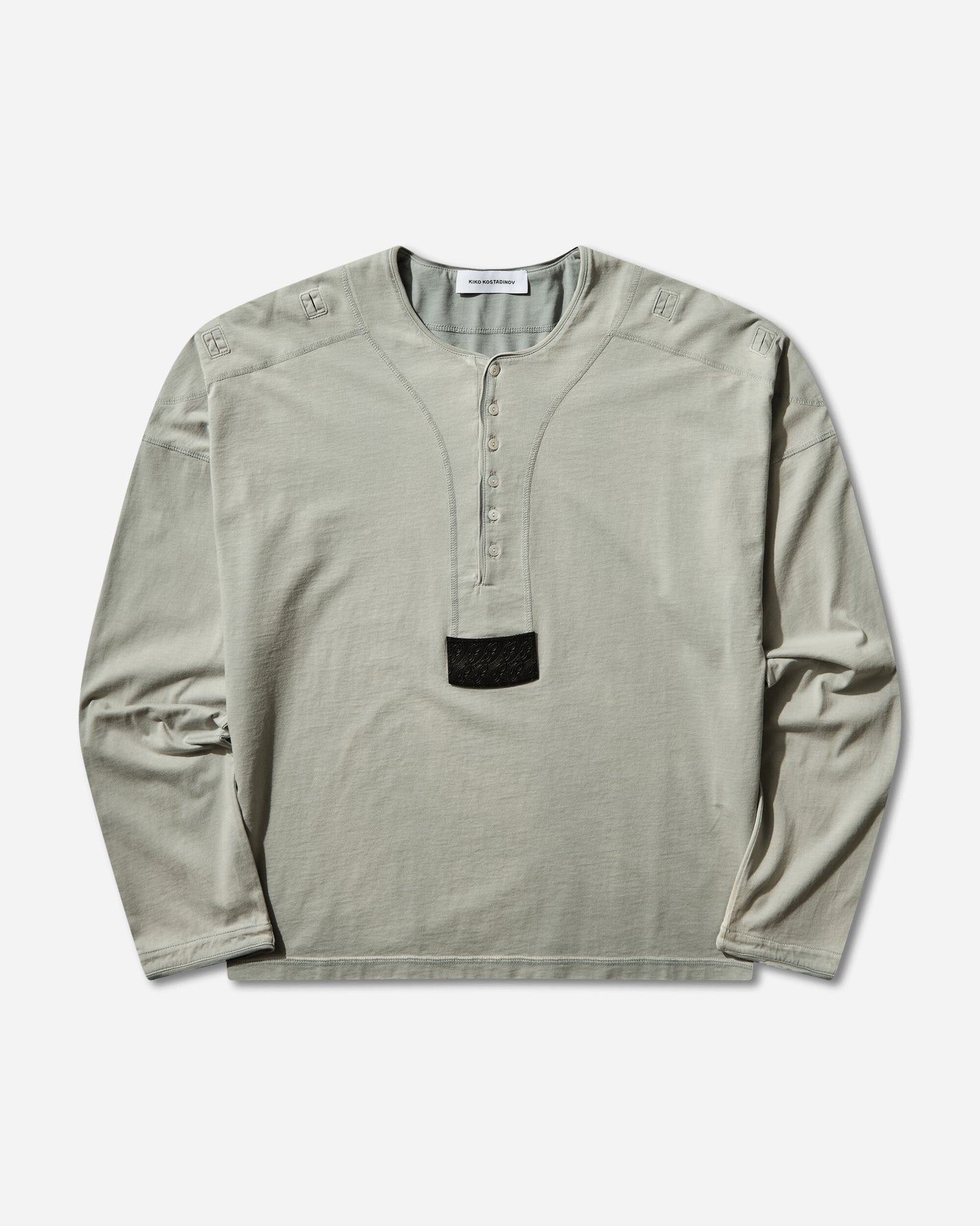 Kiko Kostadinov Sargo Long Sleeve Henley Seashore T-Shirts Longsleeve KKSS265TP04 90