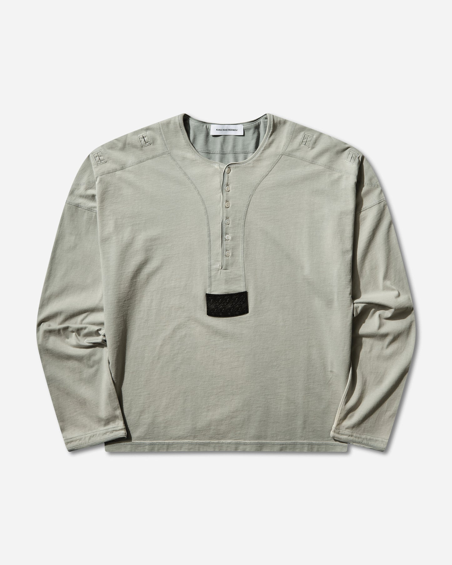 Kiko Kostadinov Sargo Long Sleeve Henley Seashore T-Shirts Longsleeve KKSS265TP04 90